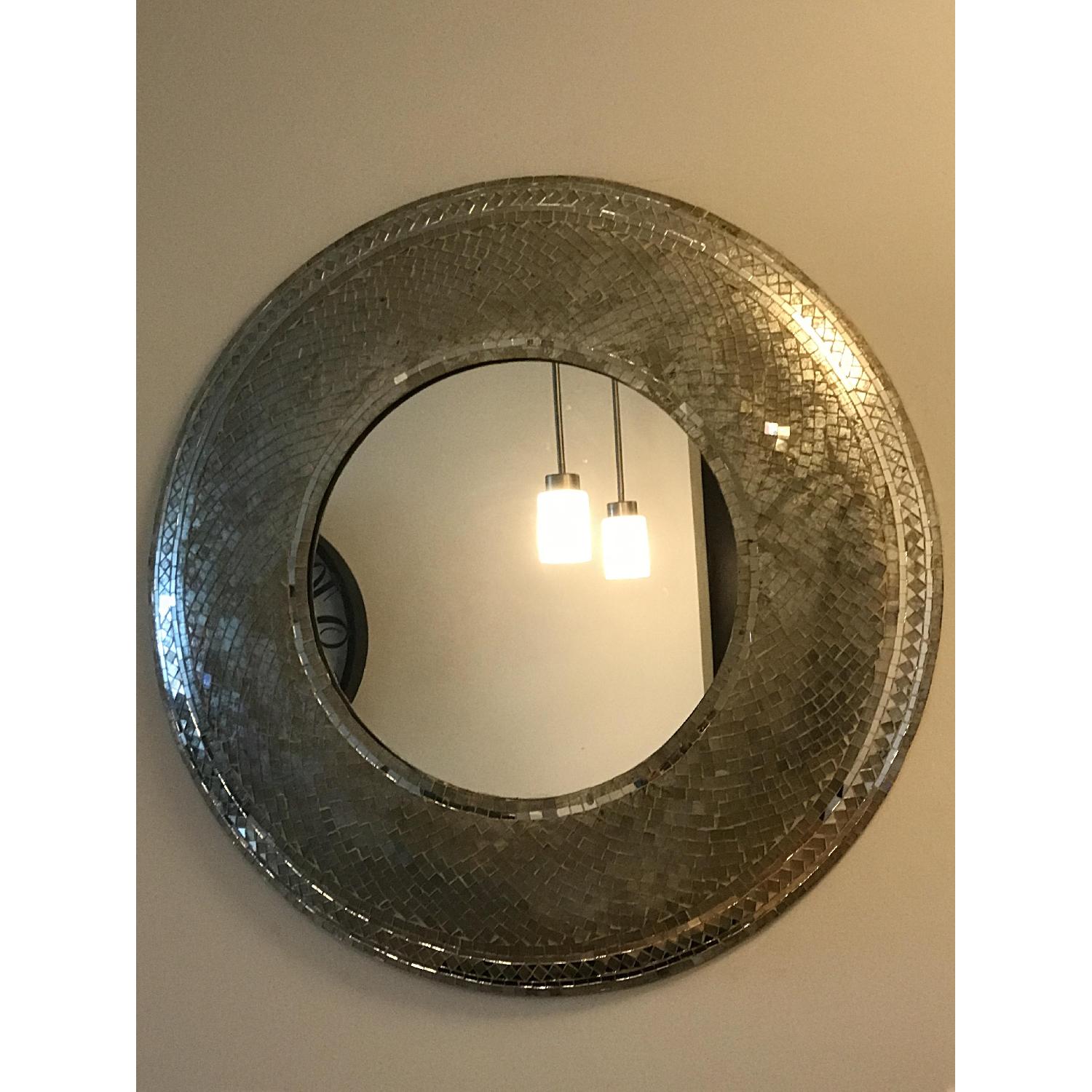 Nicole Miller Mosaic Tile Circular Mirror - image-1