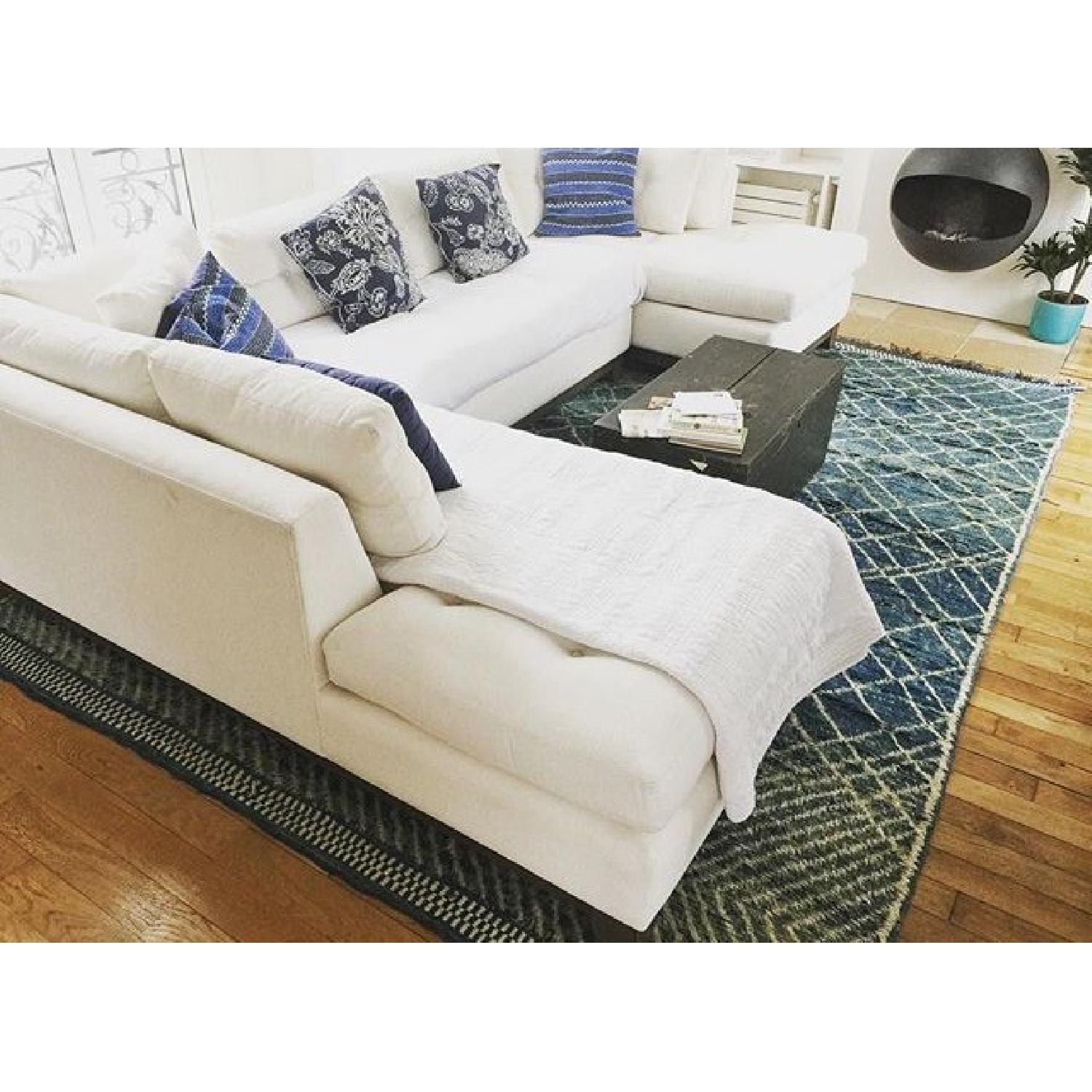 ABC Carpet & Home White 3-Piece Cobble Hill Sectional Sofa - image-8