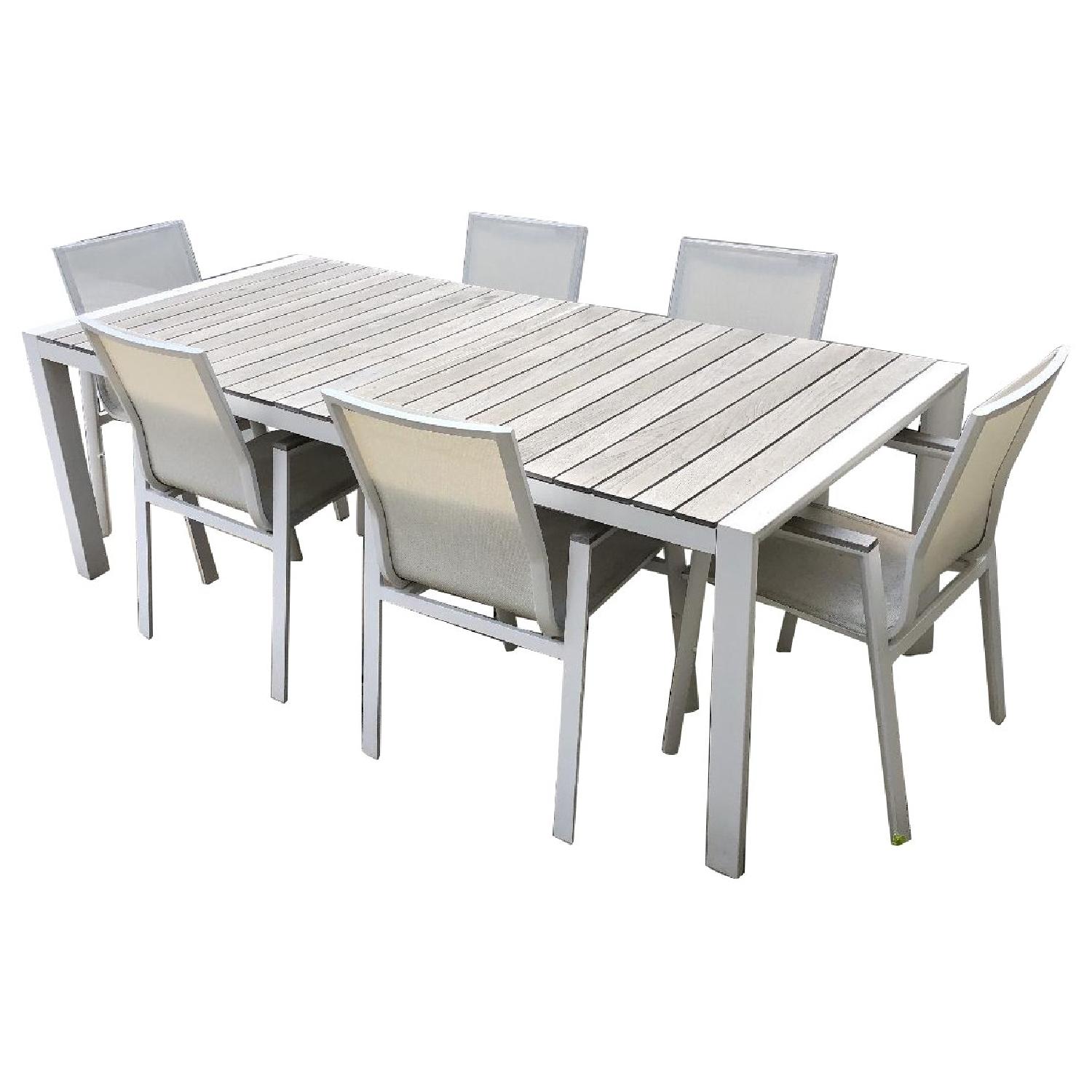 Modani Outdoor/Patio Dining Table w/ 6 Chairs AptDeco