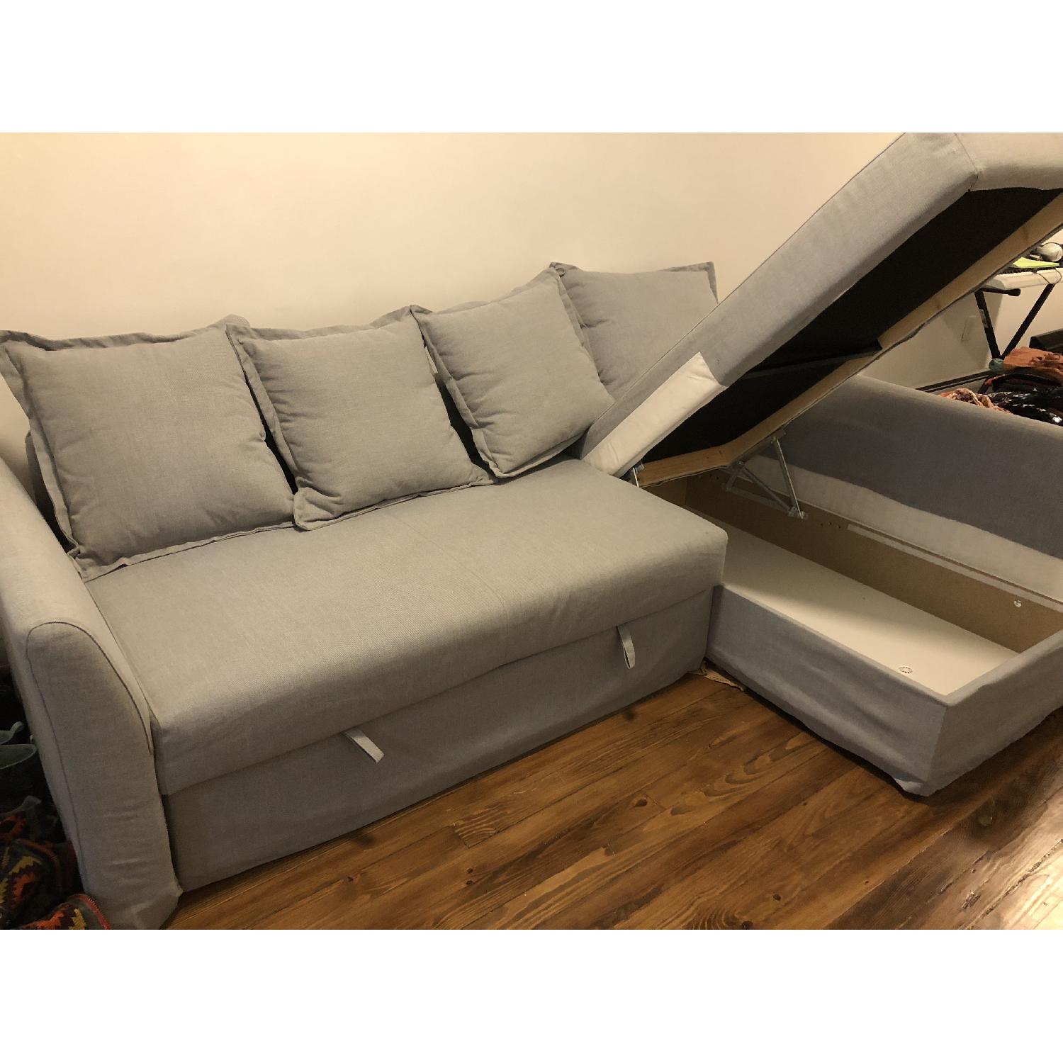 Ikea Holmsund Sleeper Sectional Sofa w/ Storage - image-3
