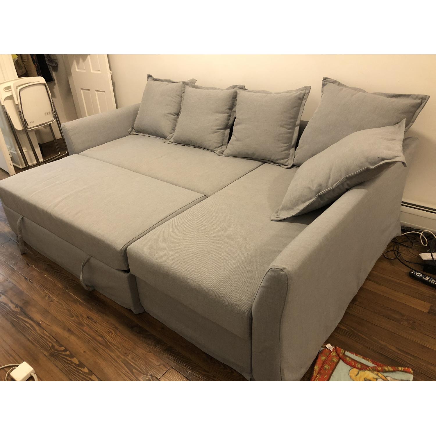 Ikea Holmsund Sleeper Sectional Sofa w/ Storage - image-4