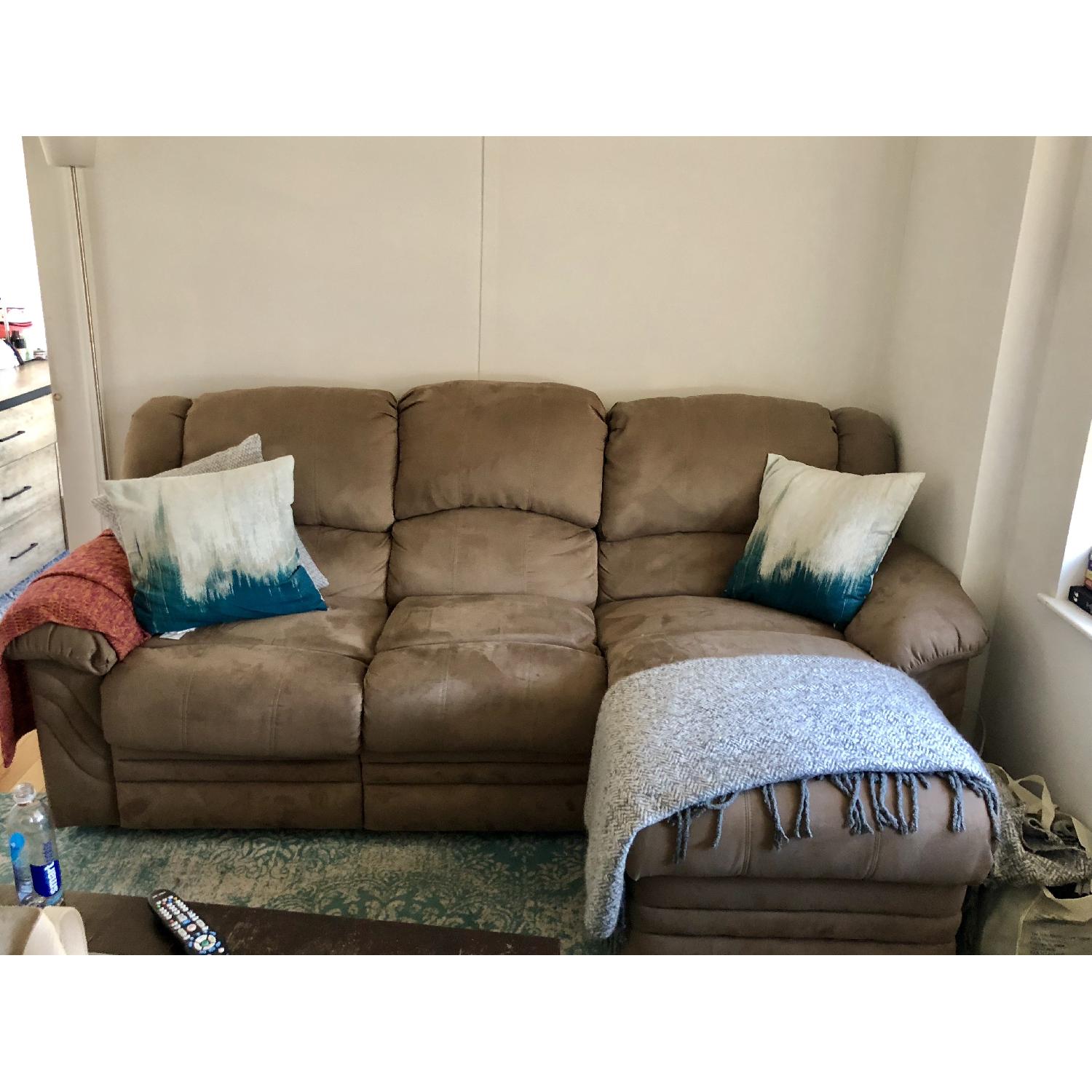 Raymour & Flanigan 2 Piece Double-Recliner Sectional - image-2