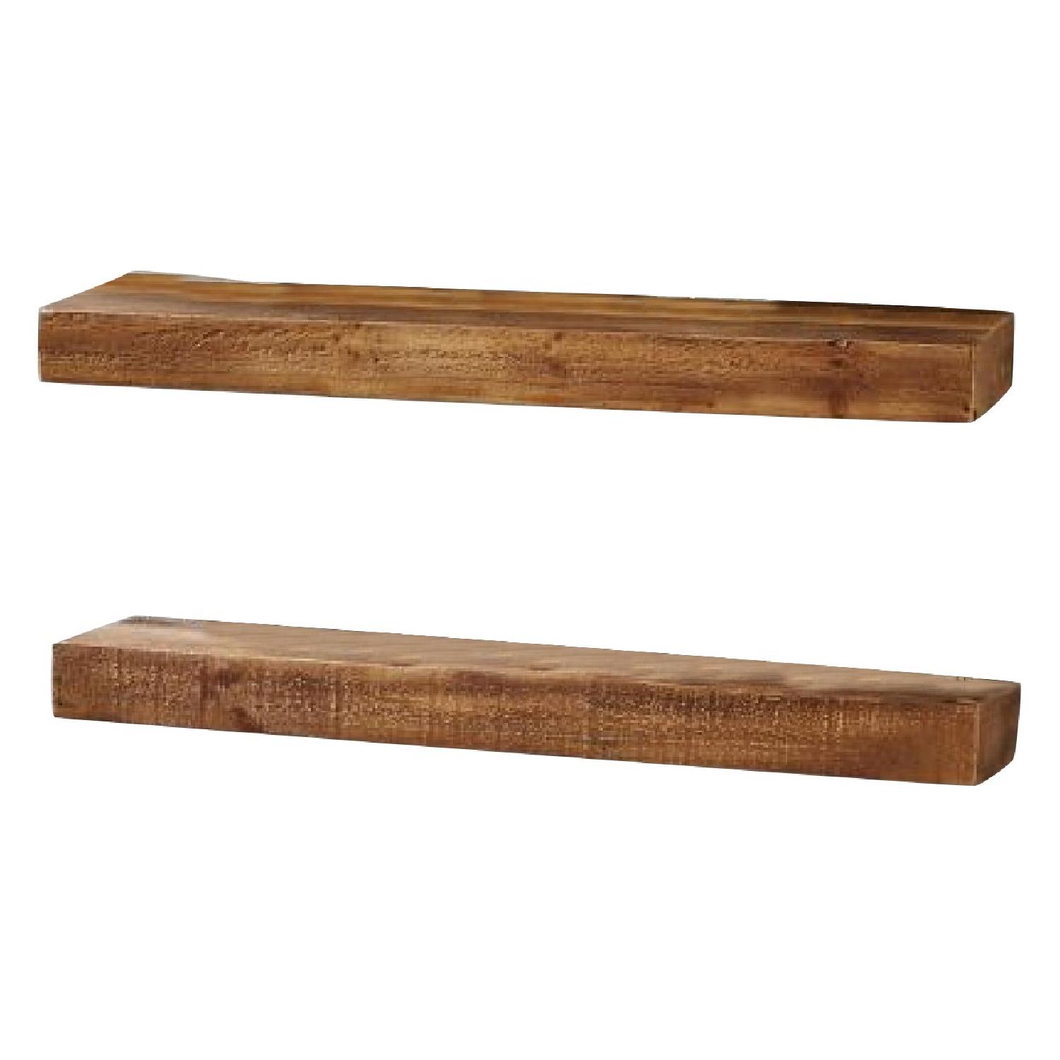 West Elm Emmerson Reclaimed Pine Floating Shelves - image-0