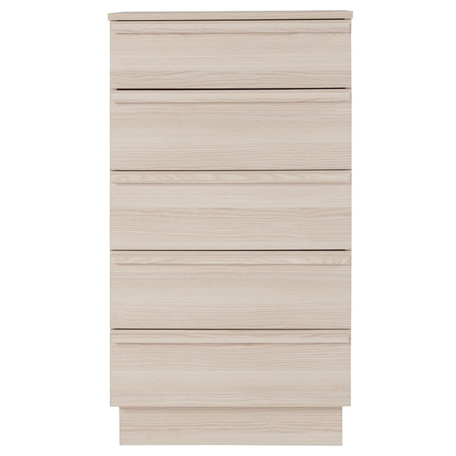 Contemporary 5 Drawer Chest in Cambria Ash Finish - image-2