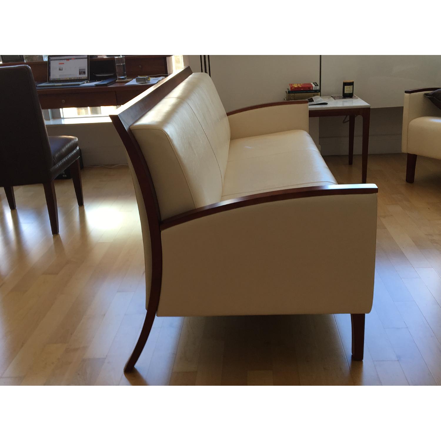 Gunlocke Company Gracile Leather Sofa - image-2
