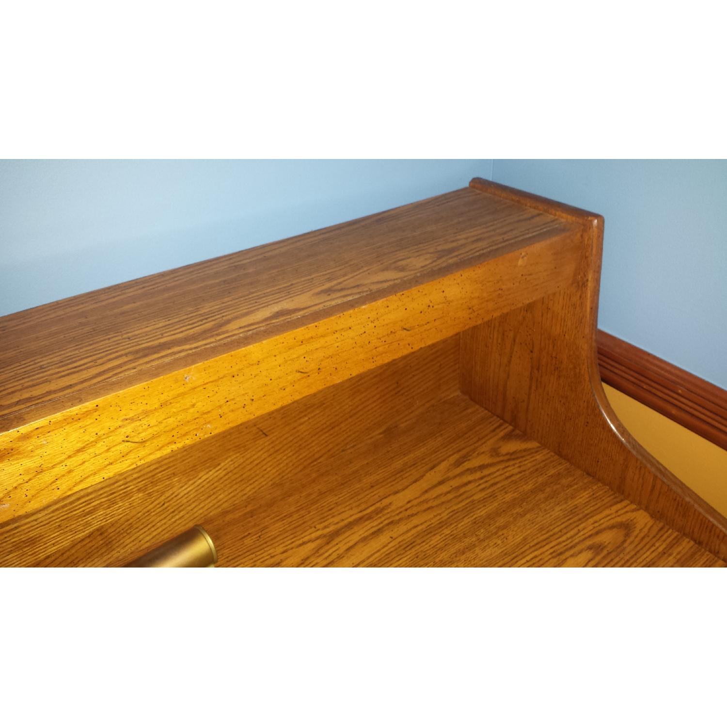 Lea 2 Drawer Study Desk w/ Hutch & Lamp - image-1
