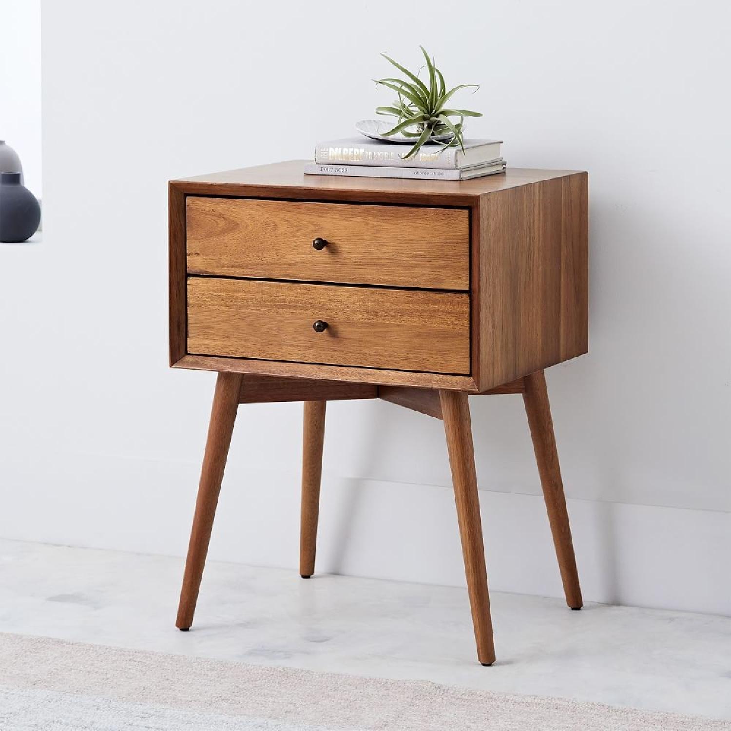 West Elm Mid Century Nightstand in Acorn - image-1