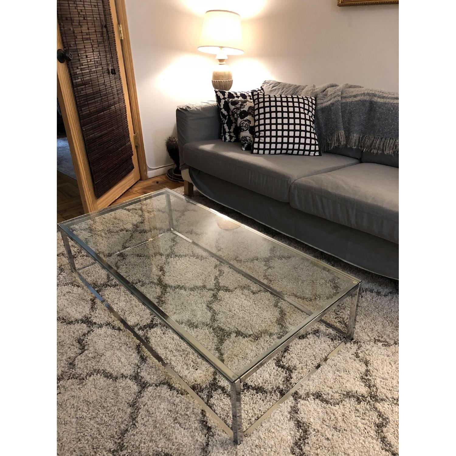 CB2 Smart Glass Top Coffee Table - image-3