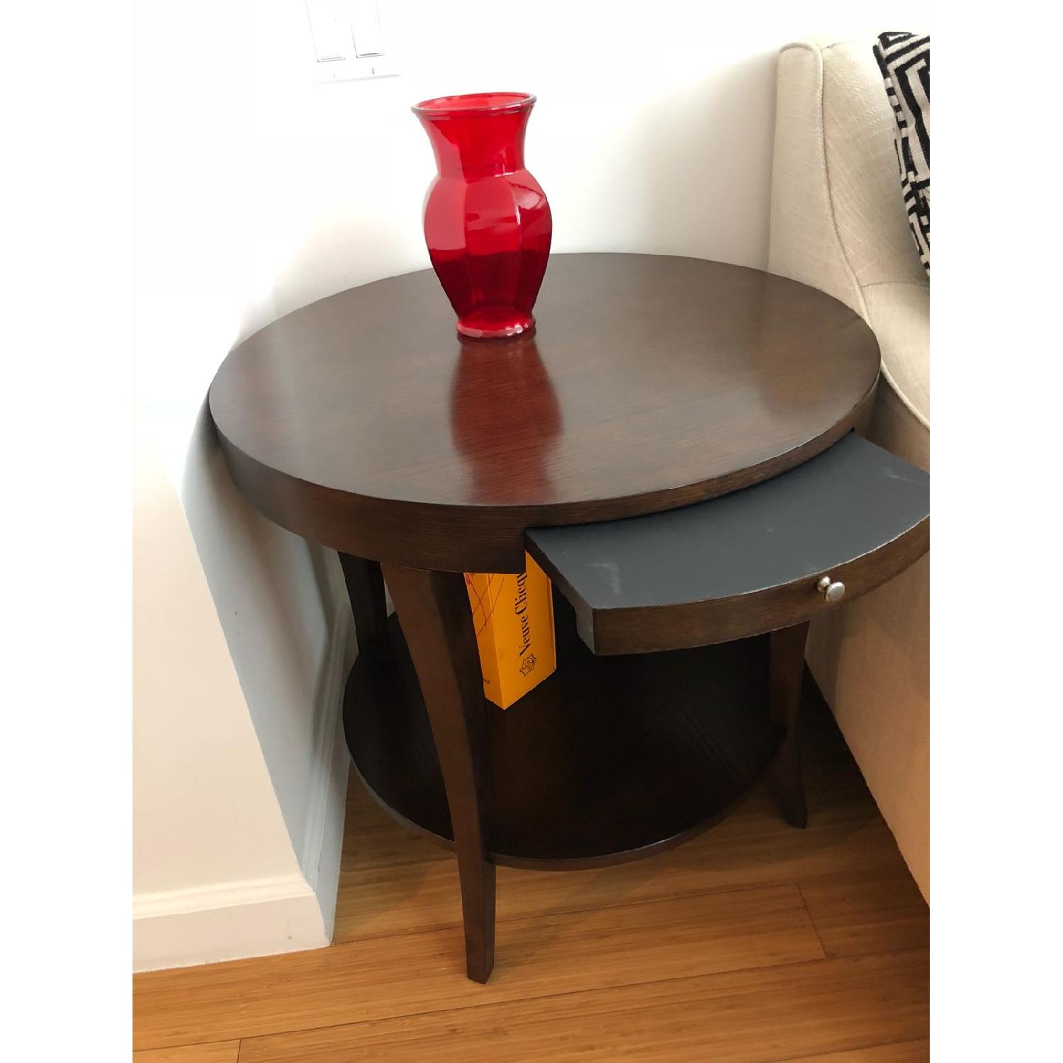 Bassett Presidio Pine Round Side Table - image-1
