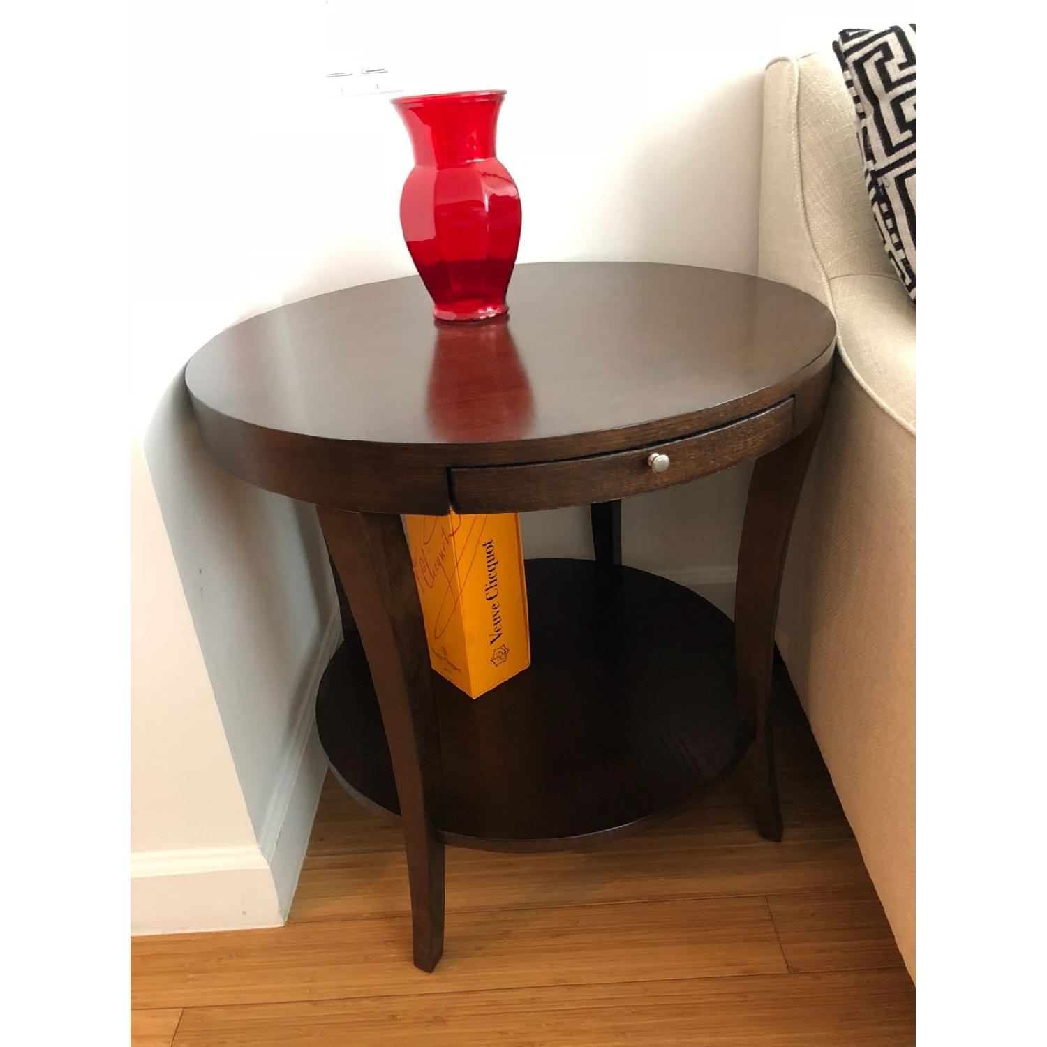 Bassett Presidio Pine Round Side Table - image-2