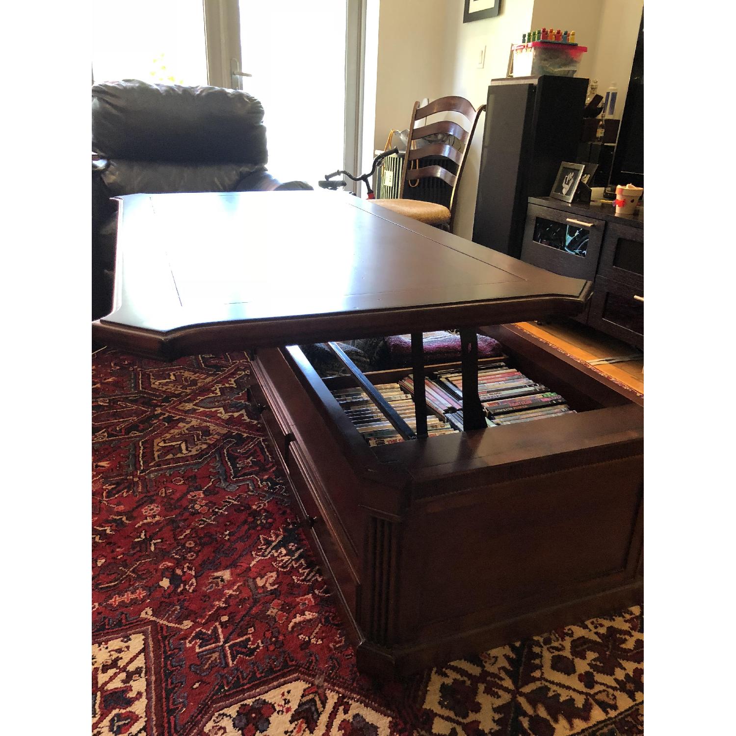 Bassett Elway Lift Top Coffee Table w/ Storage - image-3