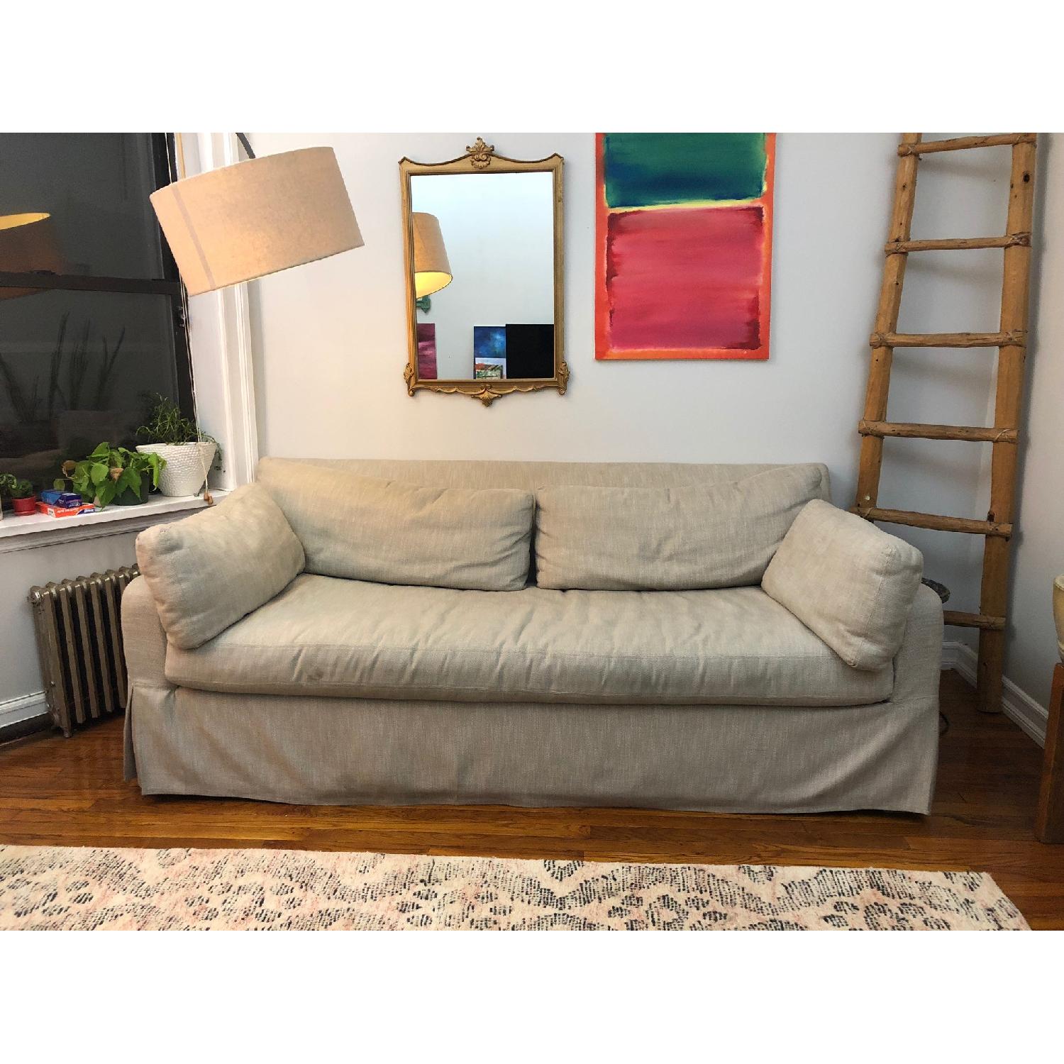 Restoration Hardware Belgian Slope Arm Sleeper Sofa - image-4