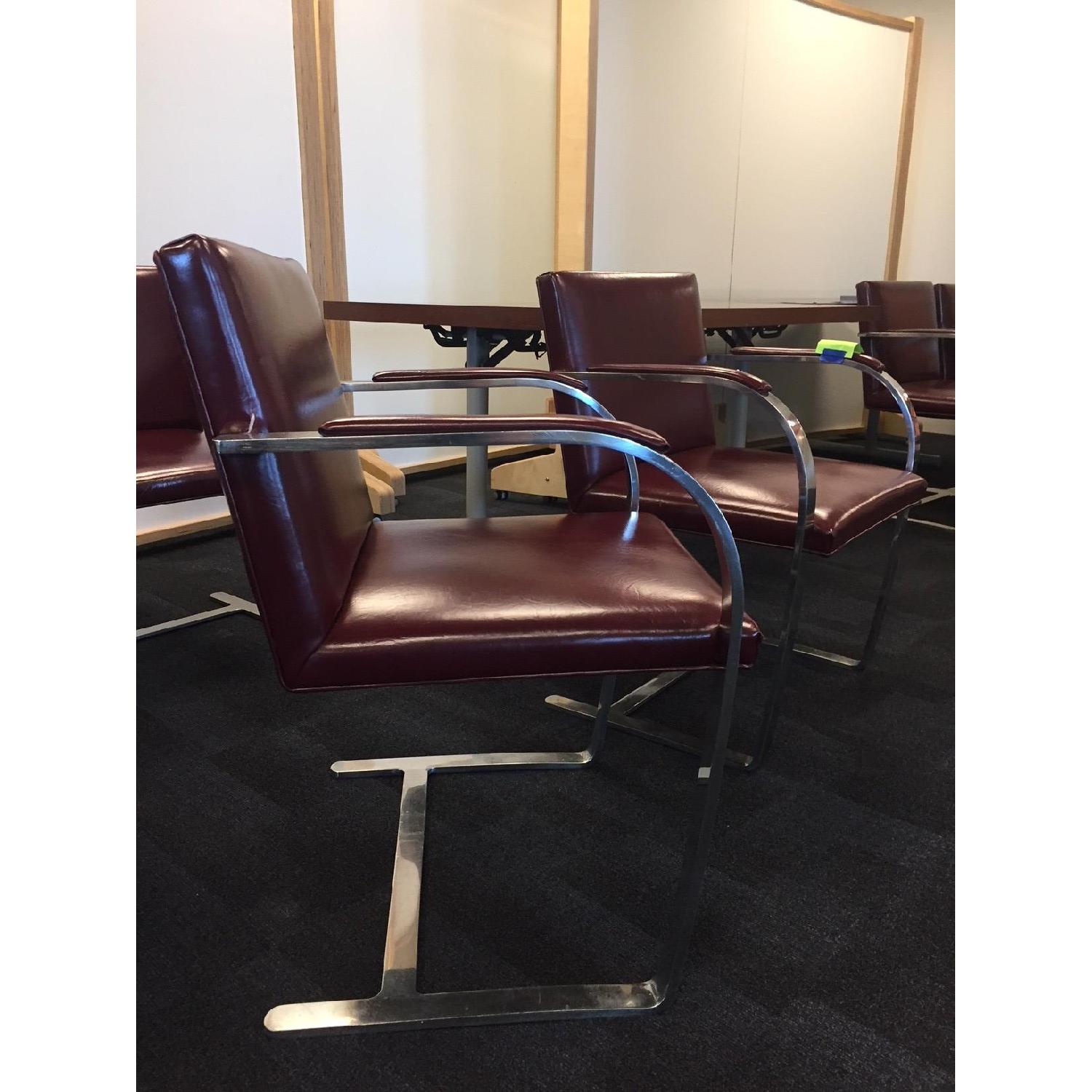 Knoll Leather Flat Bar Brno Chair by Mies Van Der Rohe - Thumbnail 5