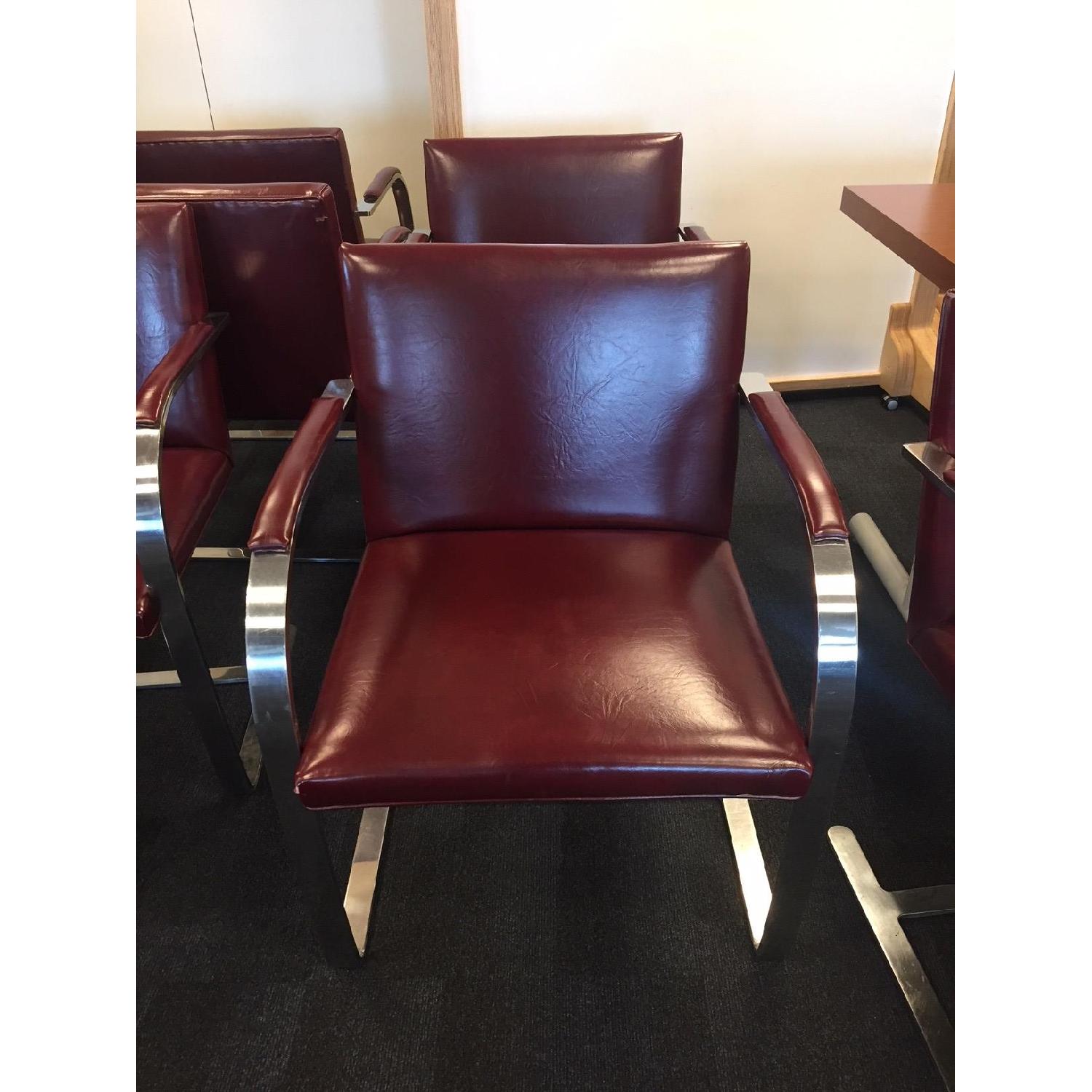 Knoll Leather Flat Bar Brno Chair by Mies Van Der Rohe - image-4