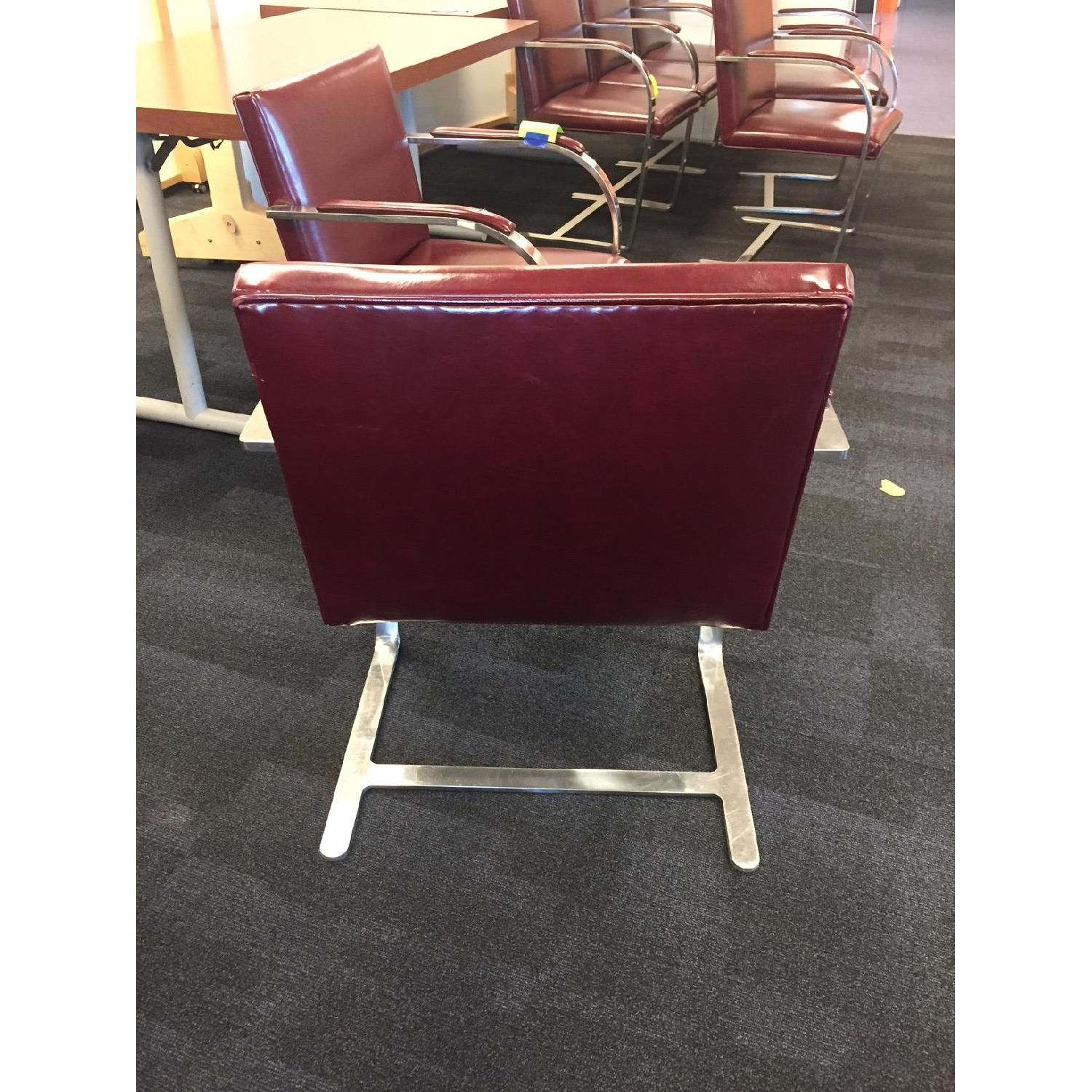 Knoll Leather Flat Bar Brno Chair by Mies Van Der Rohe - image-5