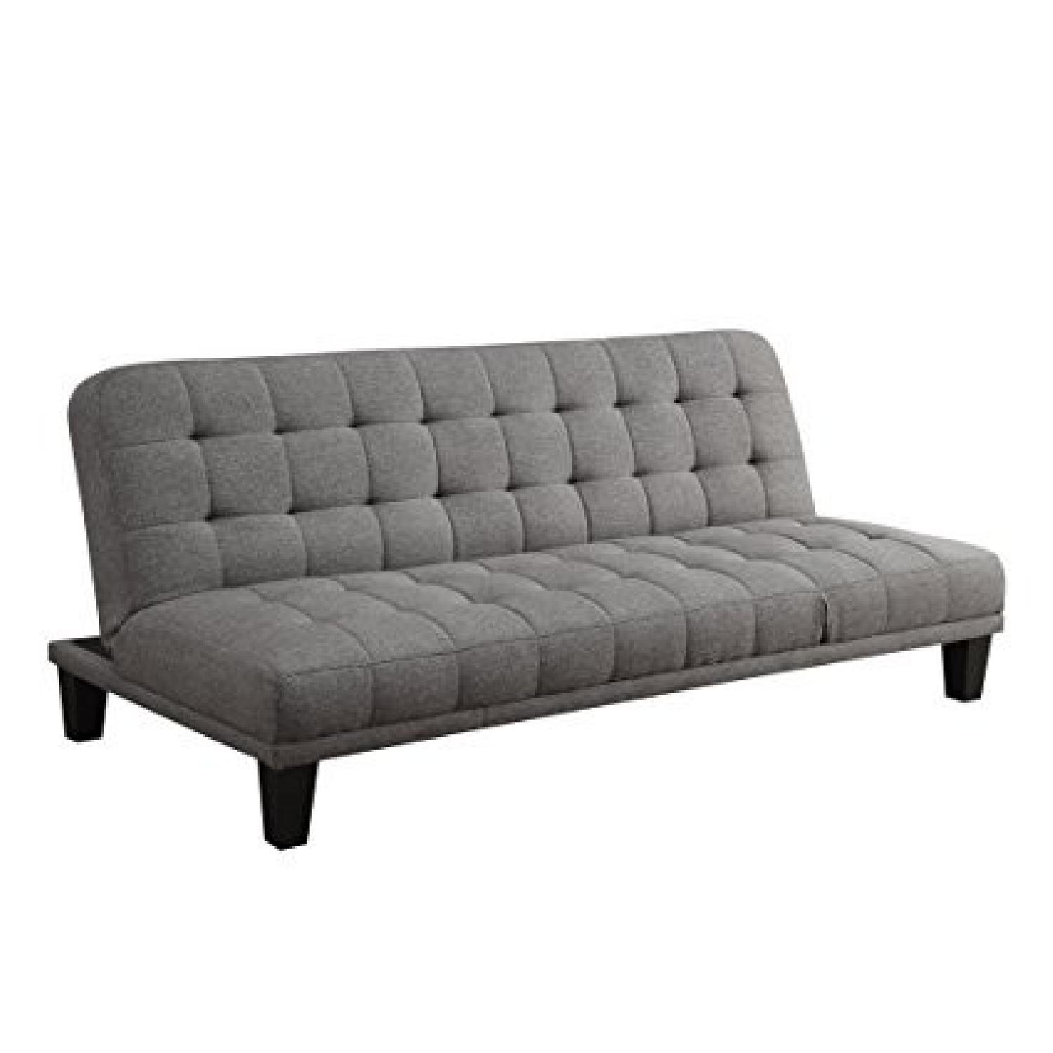 DHP Metropolitan Grey Linen Futon Lounger - image-5