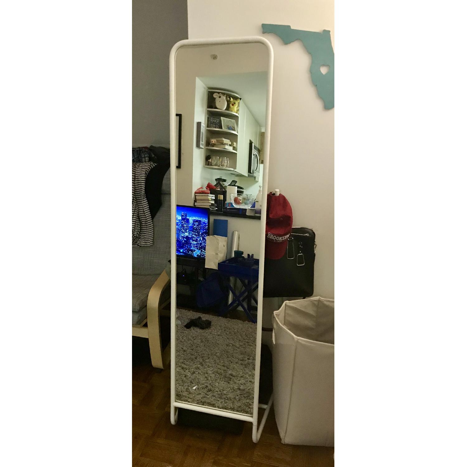 Ikea Knapper Floor Mirror in White - image-4