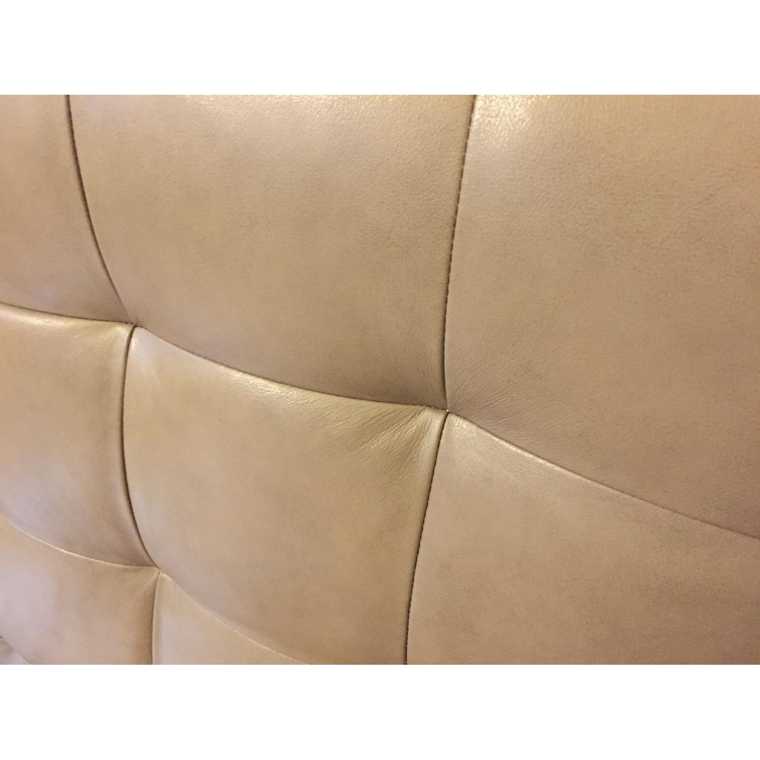 West Elm Low Grid-Tufted Leather Bed - image-3