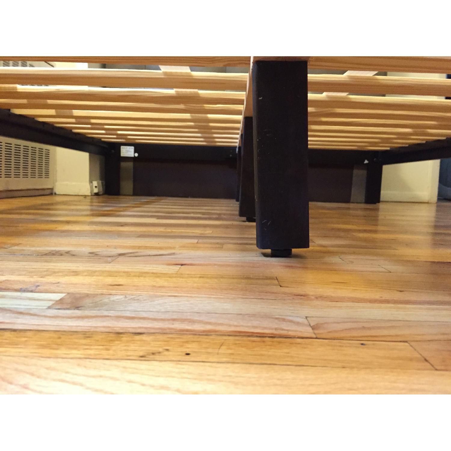 West Elm Low Grid-Tufted Leather Bed - image-4