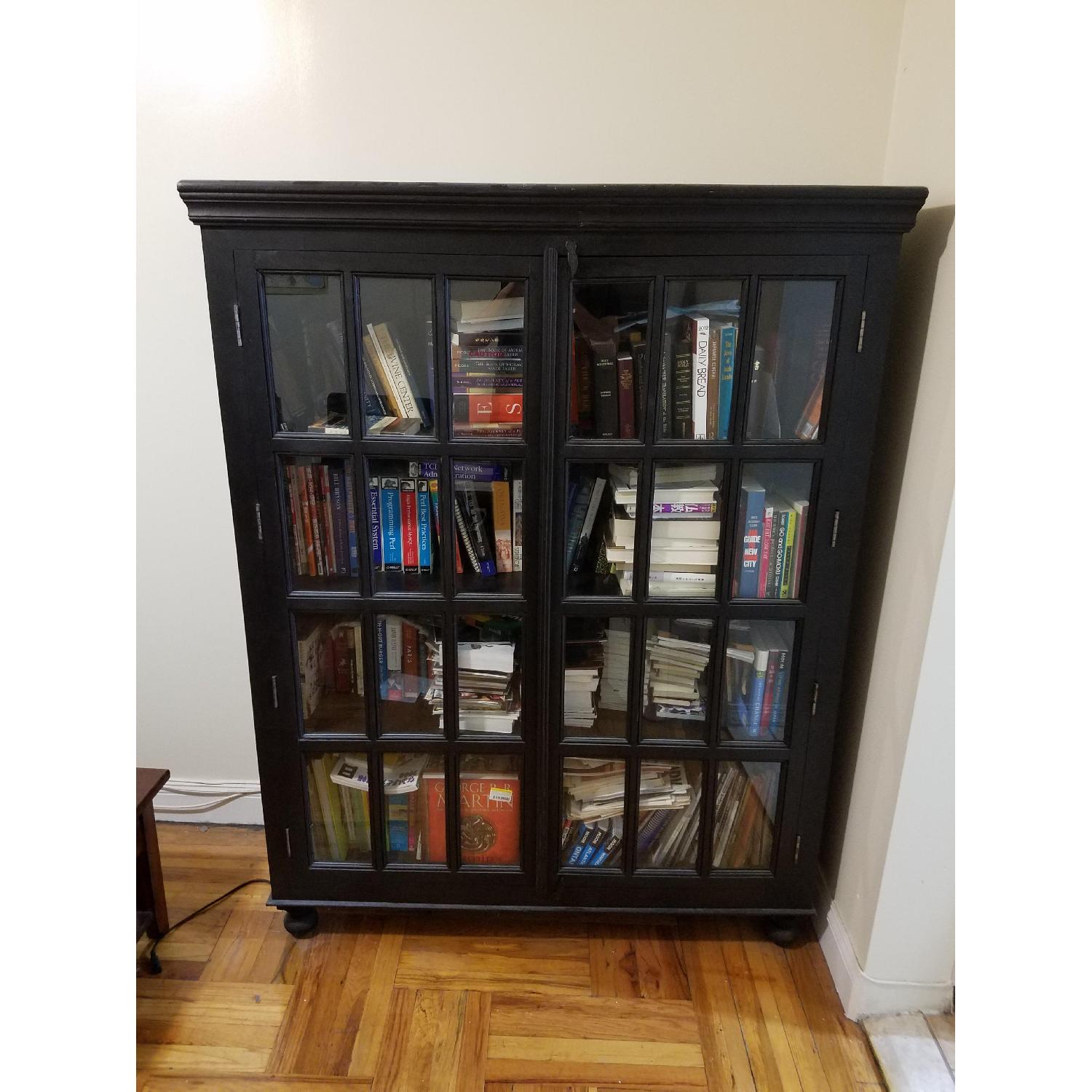 Crate & Barrel Rojo 4-Shelves Wooden Bookcase - image-1