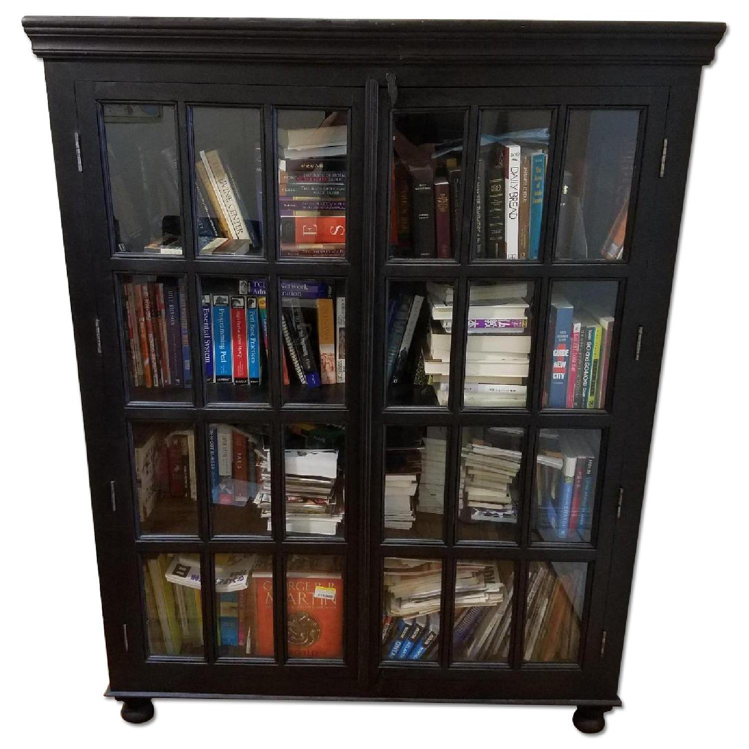 Crate & Barrel Rojo 4-Shelves Wooden Bookcase - image-0