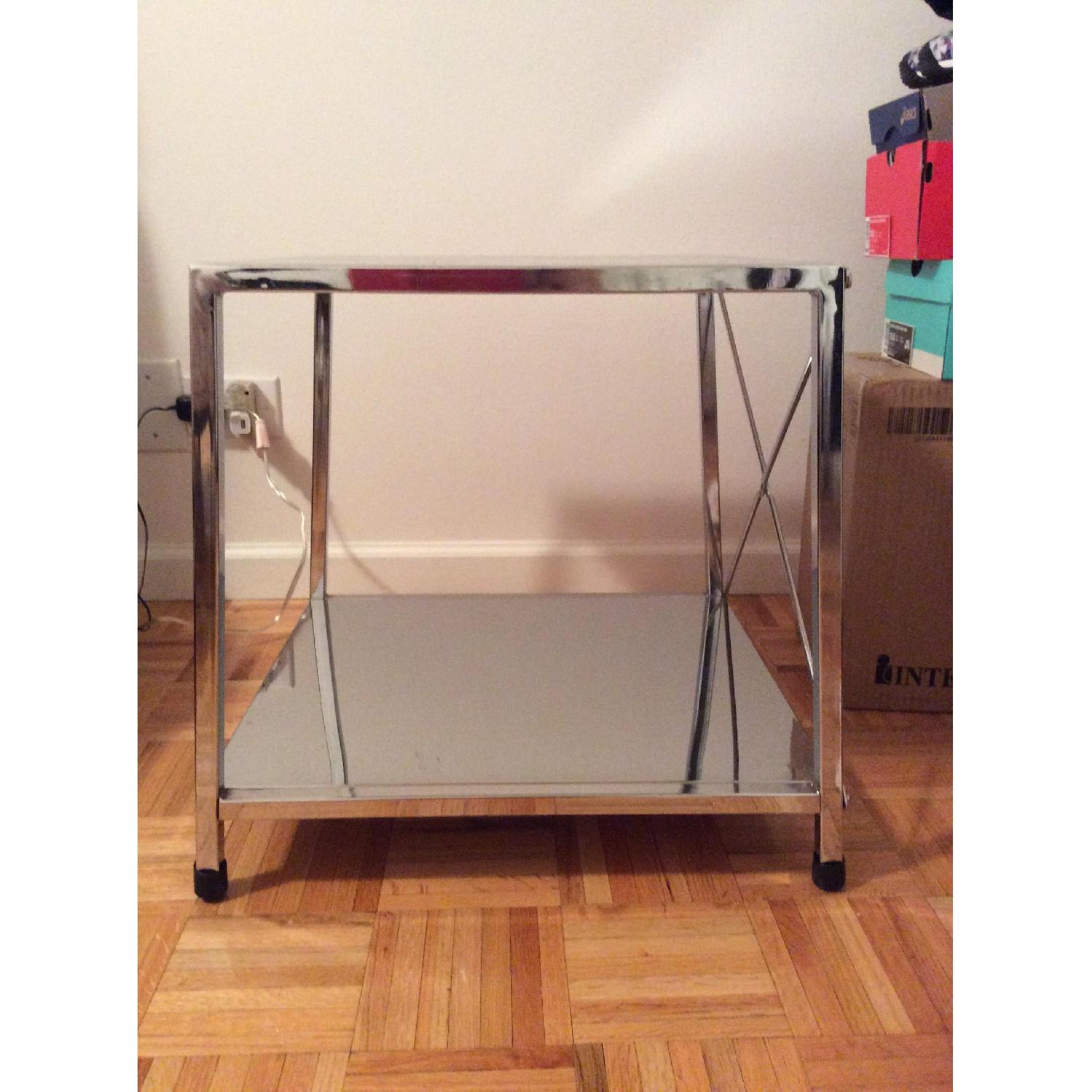 CB2 Harvey Chrome Nightstands - image-2