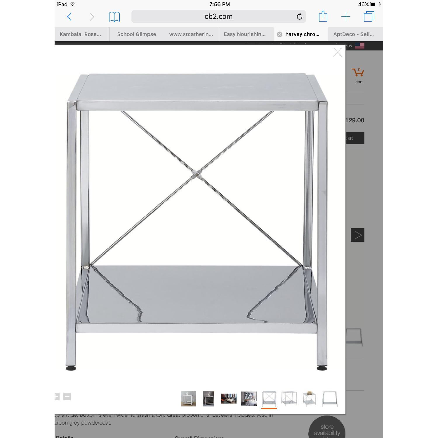 CB2 Harvey Chrome Nightstands - image-4