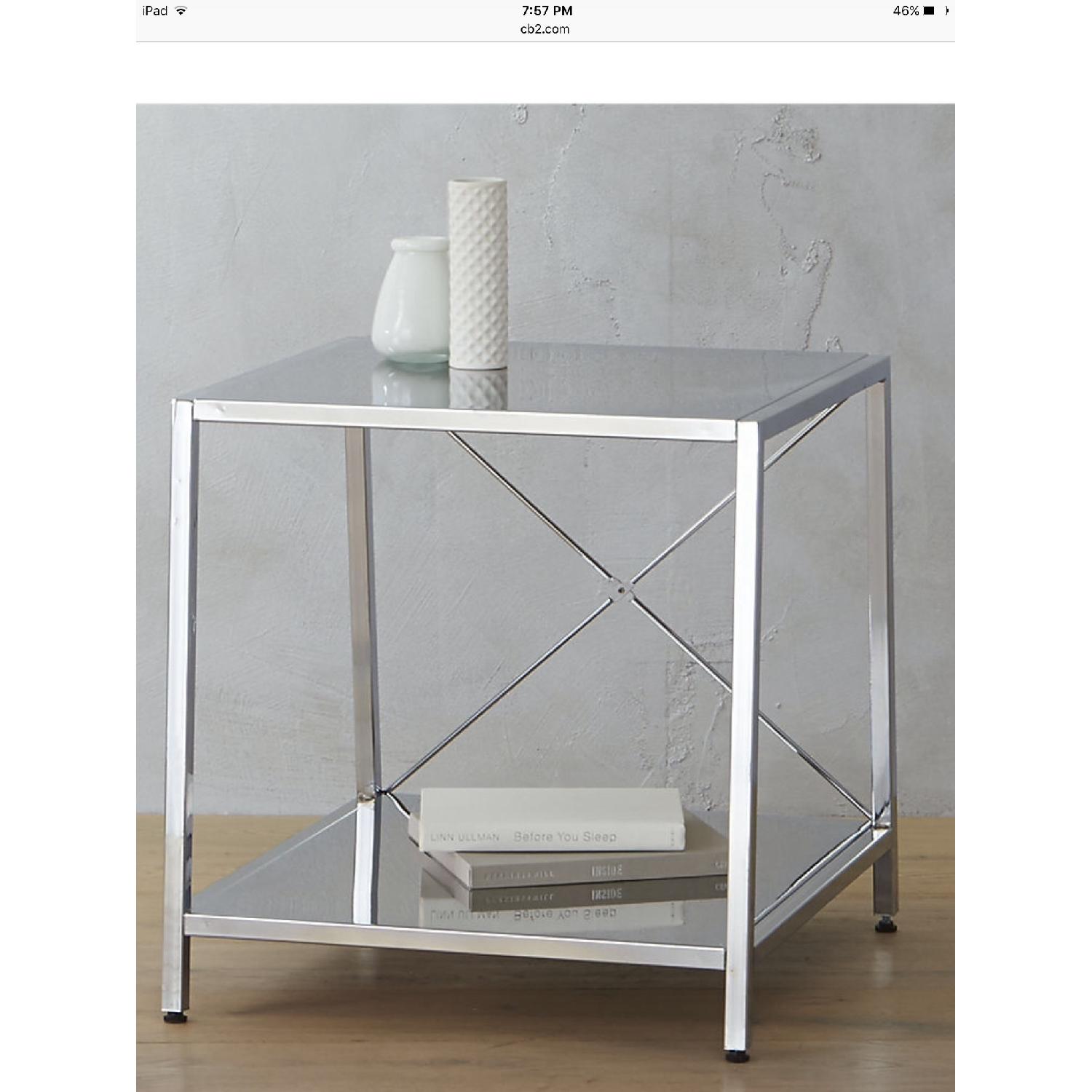 CB2 Harvey Chrome Nightstands - image-5