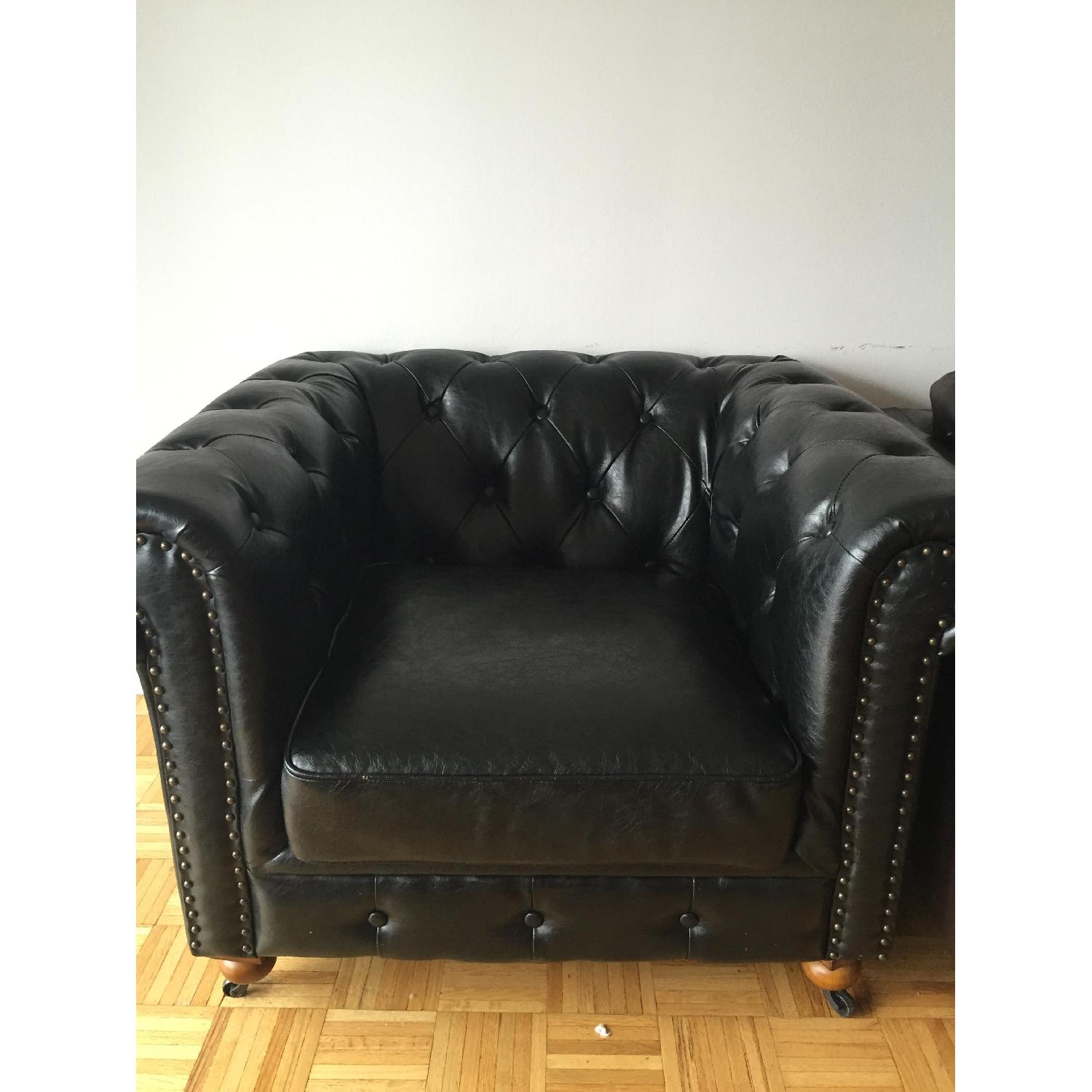 Home Decorators Gordon Tufted Leather Chair Aptdeco