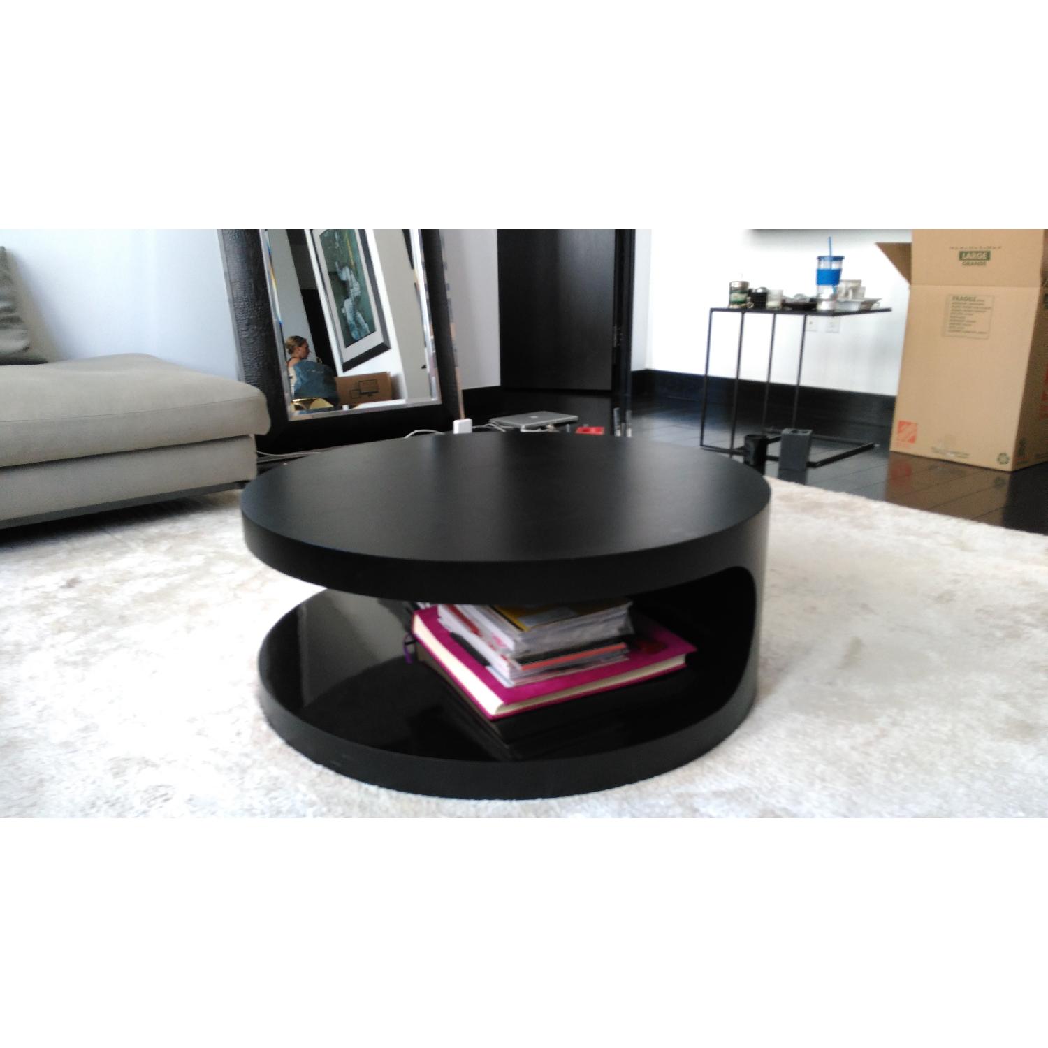 Minotti Round Black Coffee Table - image-3