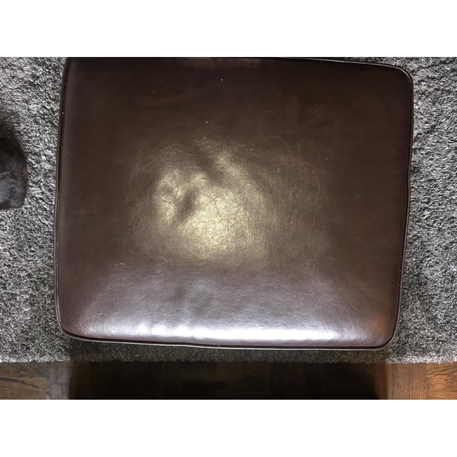 Z-Gallerie Brown Leather 3-Seat Sofa + Oversized Chair & Ottoman - image-10