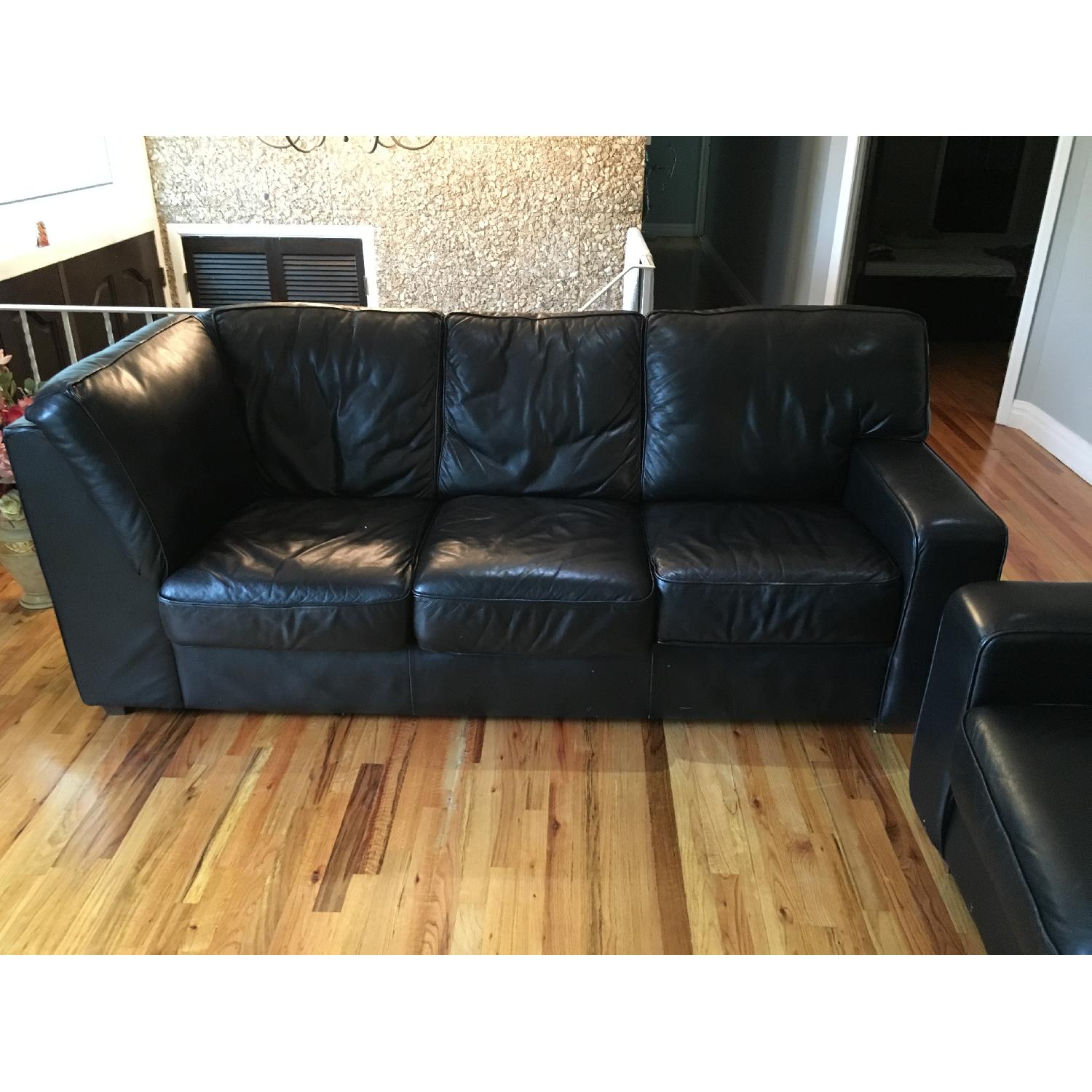 Bloomingdale's Leather Sectional Sofa Bed AptDeco