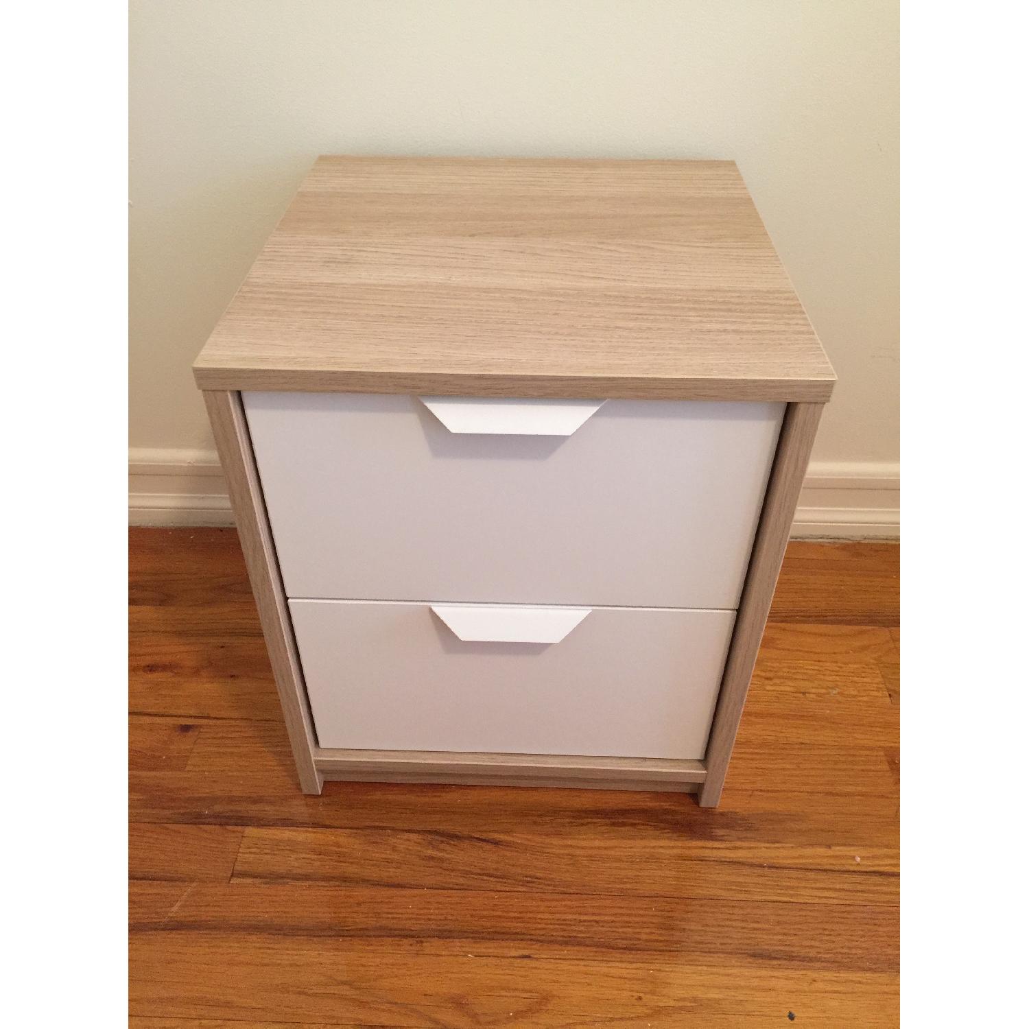Ikea Malm 2 Drawer Chest In White Stained Oak Veneer Aptdeco