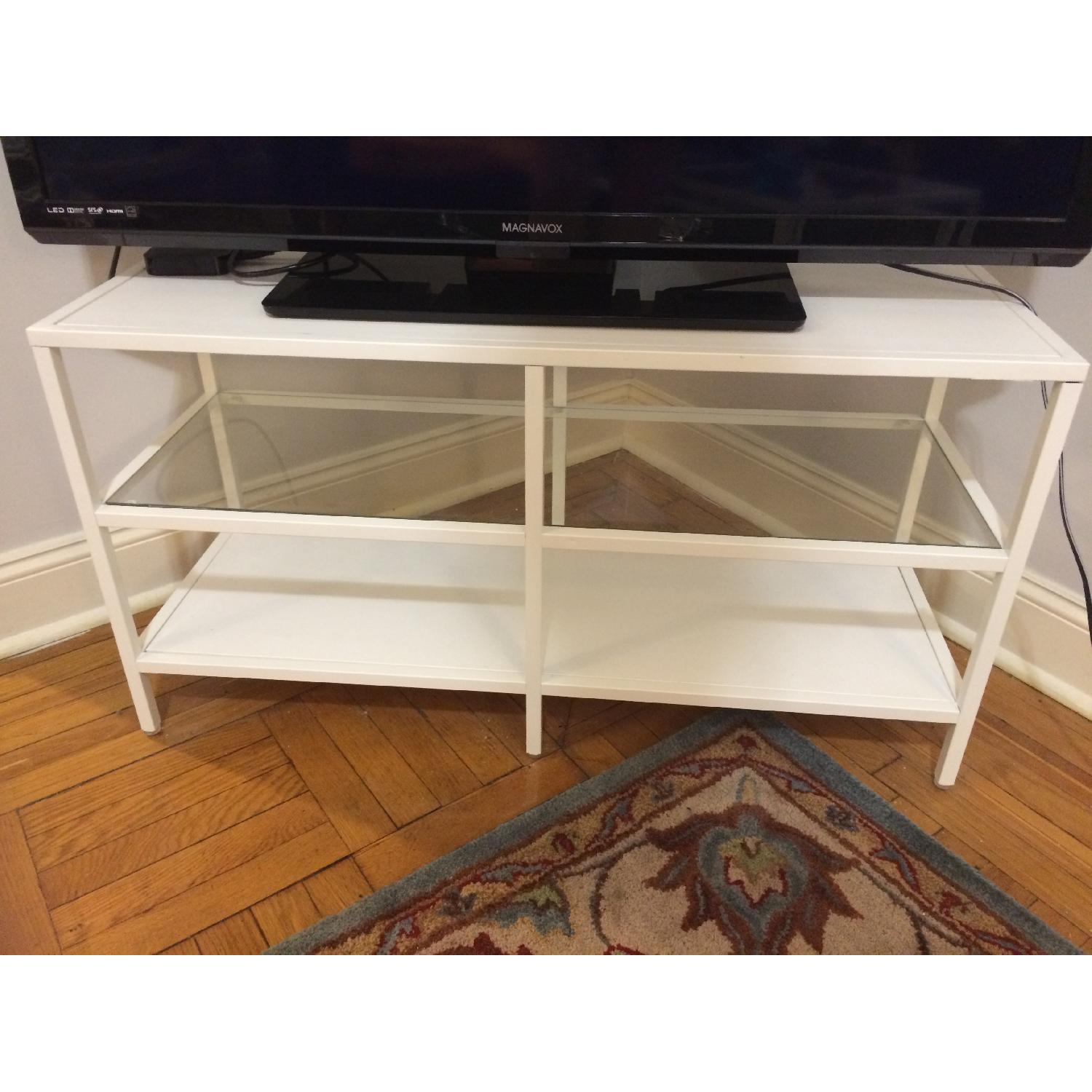 Ikea Vittsj White Glass TV/Media Stand - image-3