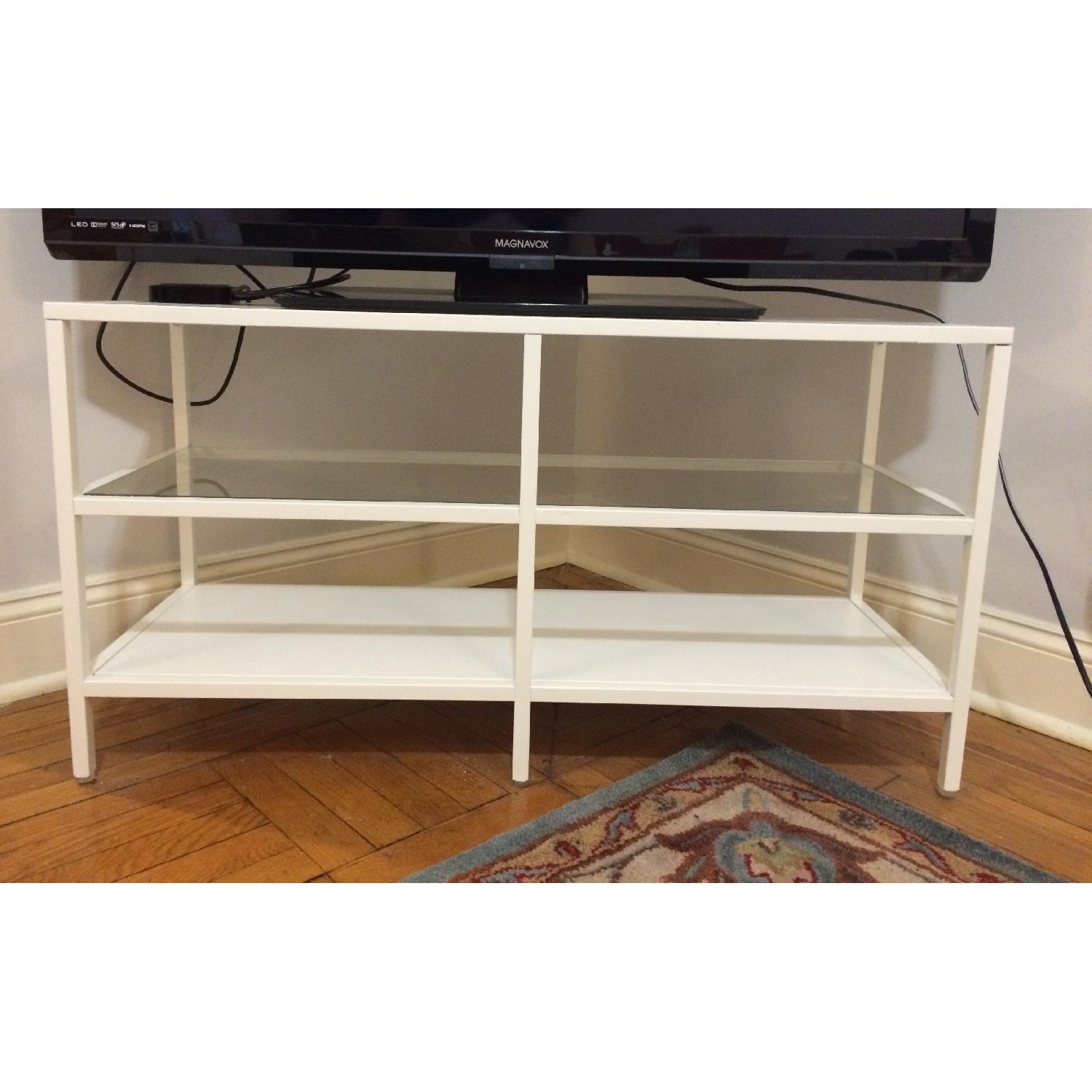 Ikea Vittsj White Glass TV/Media Stand - image-4