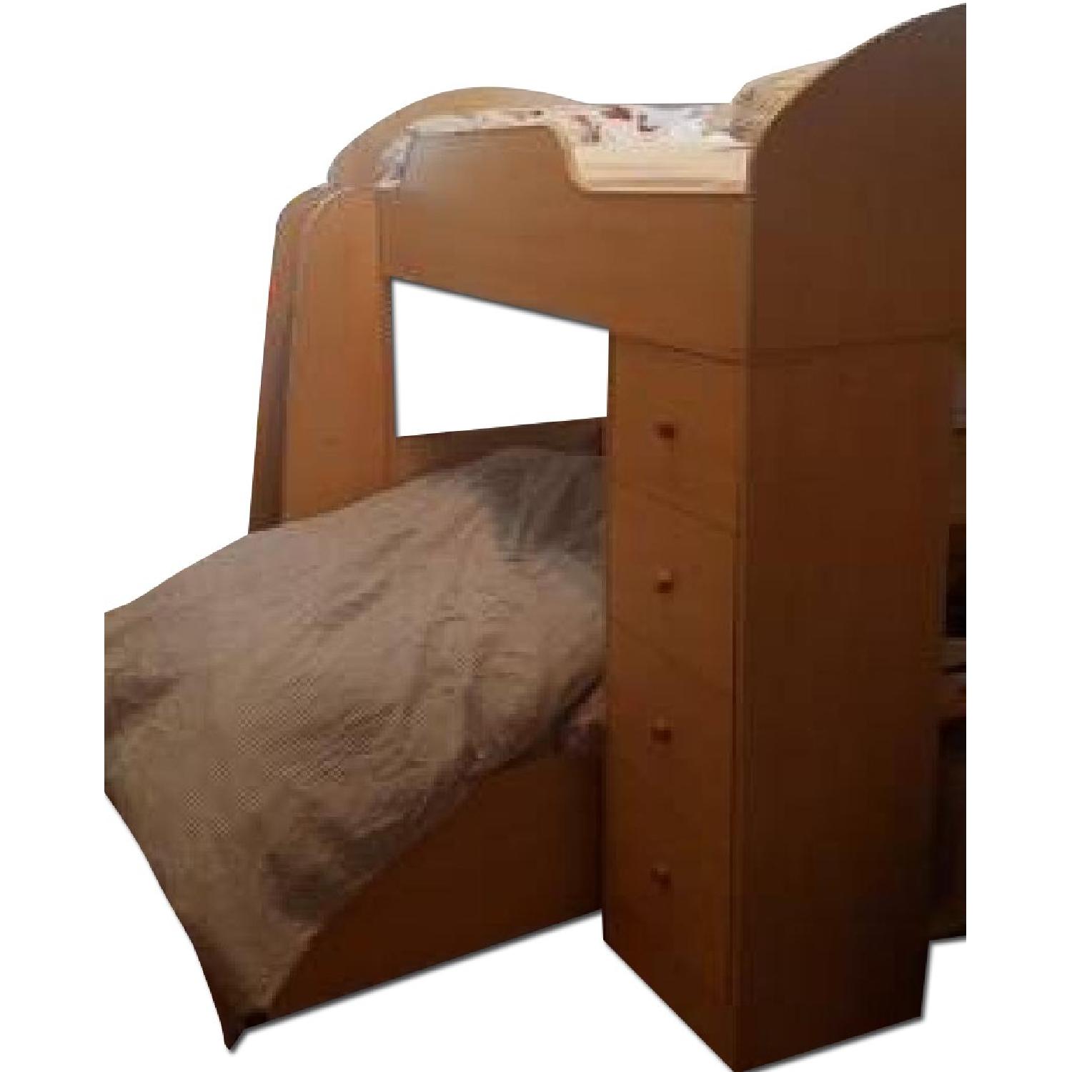 Twin Size Loft/Bunk Bed w/ Desk Hutch Kids Beds & 2 Dressers AptDeco