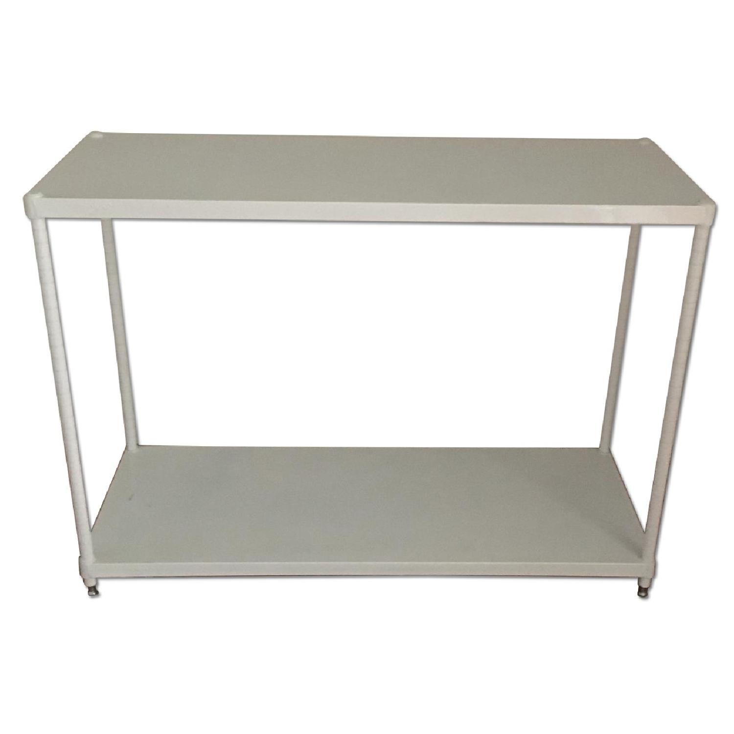 Container Store Metro Shelves in White AptDeco
