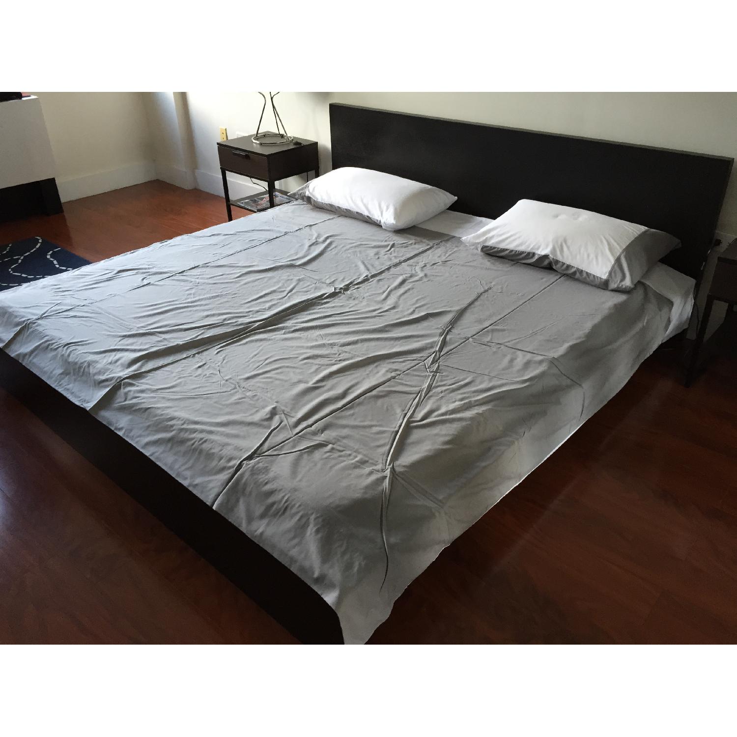 Ikea Dark Brown King Size Bed - image-2
