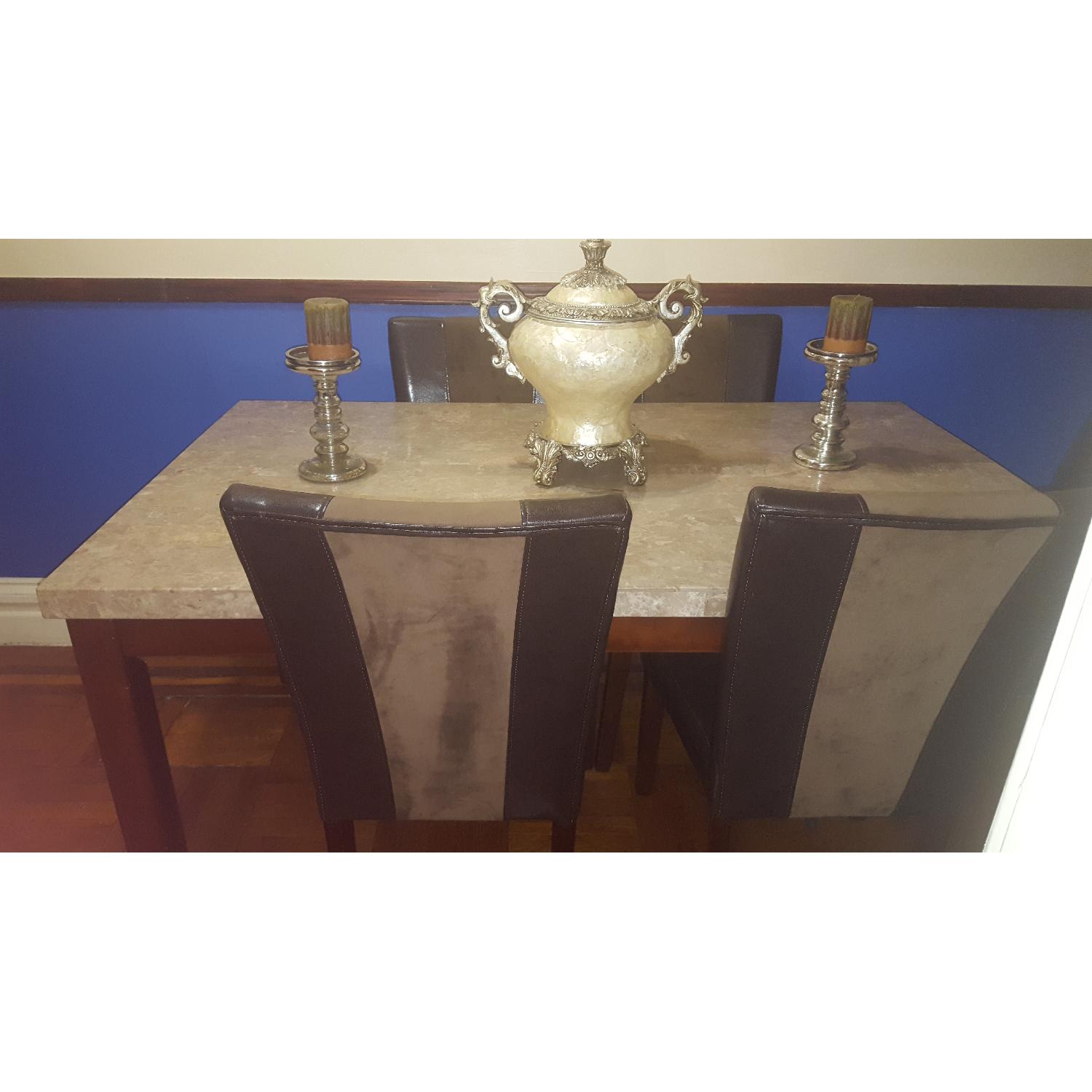 Granite Top Dining Table w/ 6 Chairs - image-2