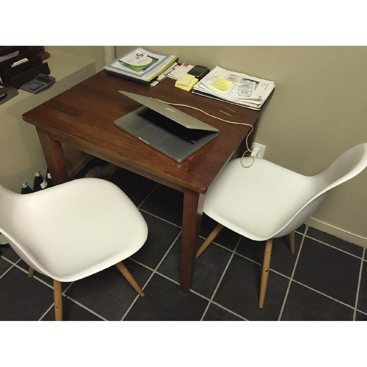 Eames Replica Molded Plastic Chairs in White - image-1