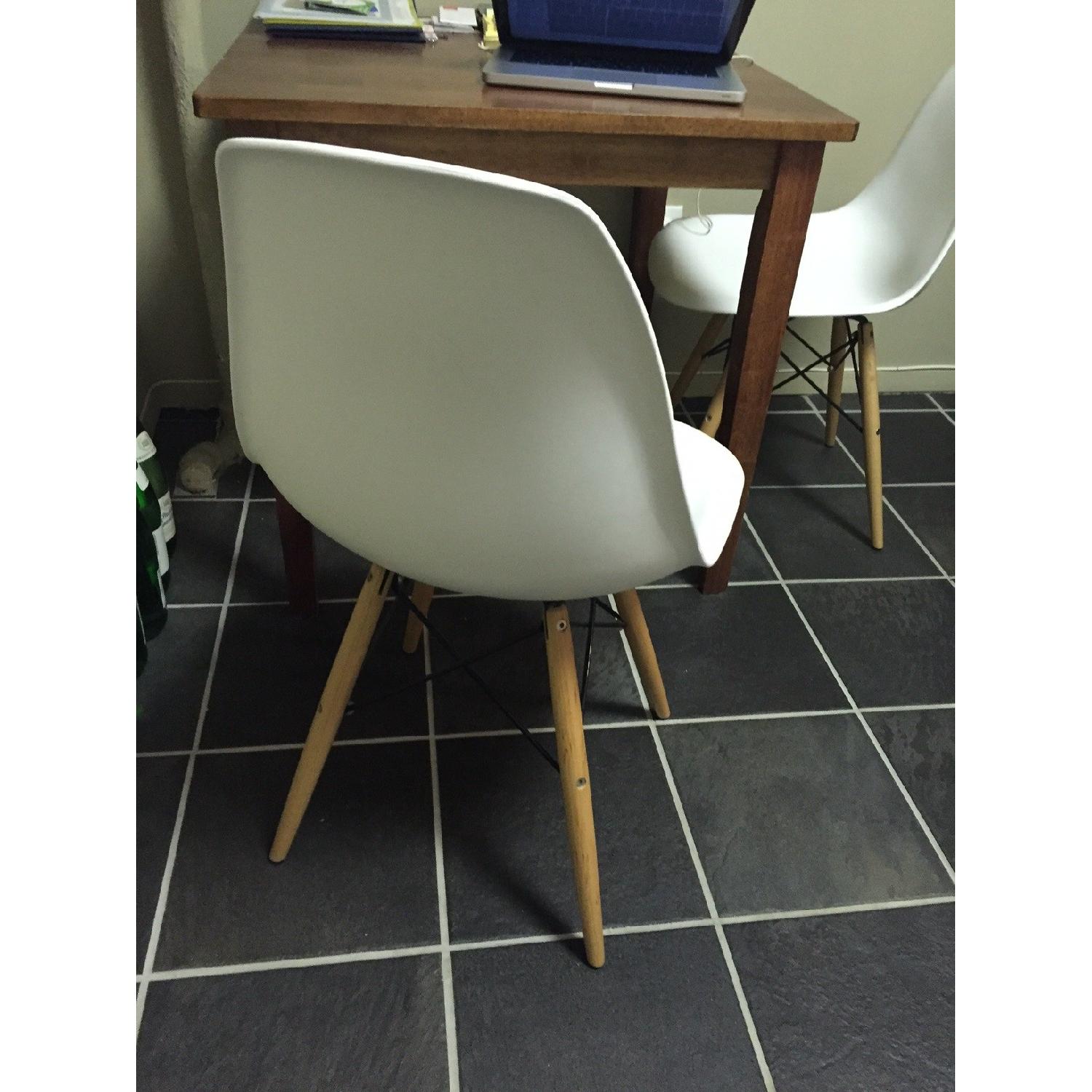 Eames Replica Molded Plastic Chairs in White - image-3