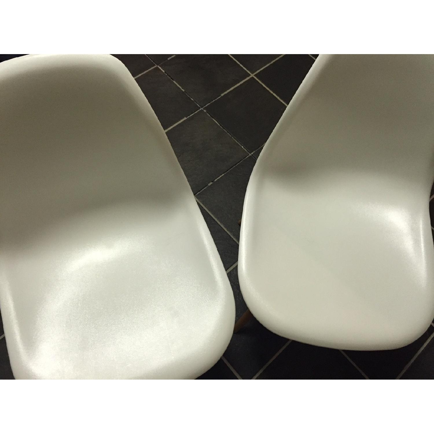 Eames Replica Molded Plastic Chairs in White - image-6
