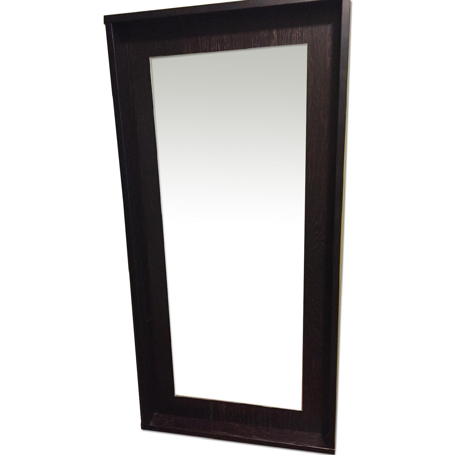 Crate & Barrel Wood Full Length Mirror in Brown AptDeco