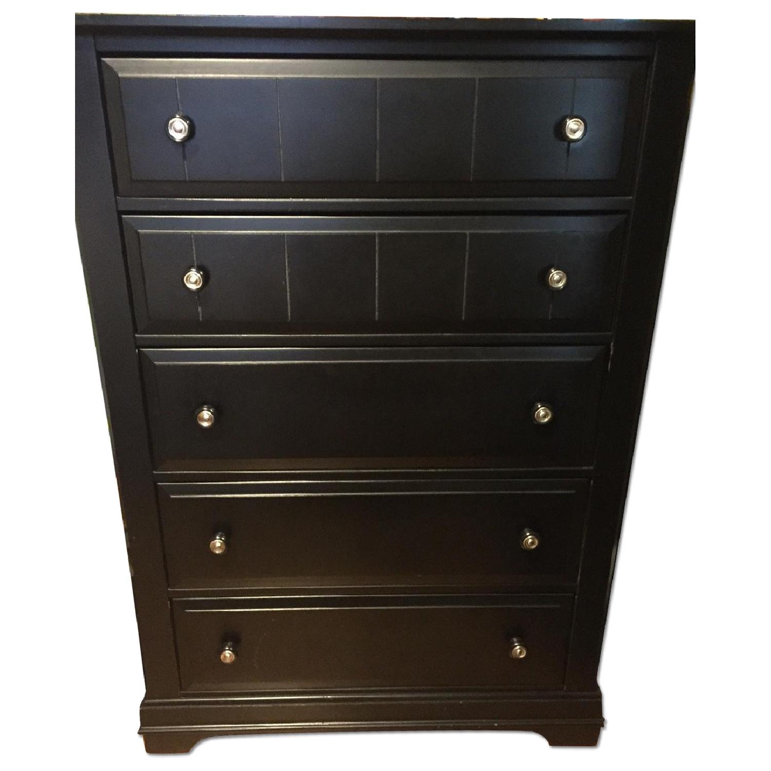 Crate & Barrel Boston Interior Black Wood Dresser AptDeco