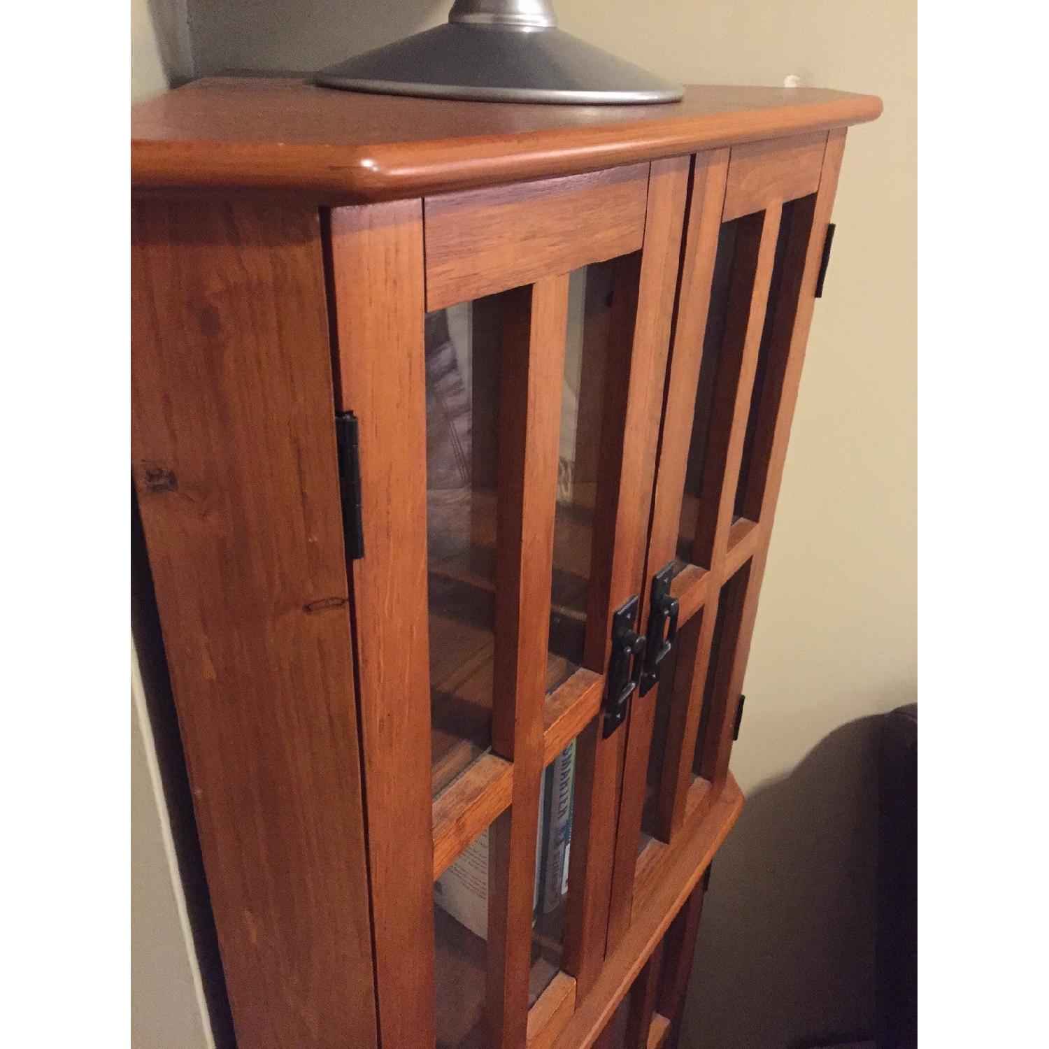 Boston Interiors Oak Corner Bookshelf - image-1