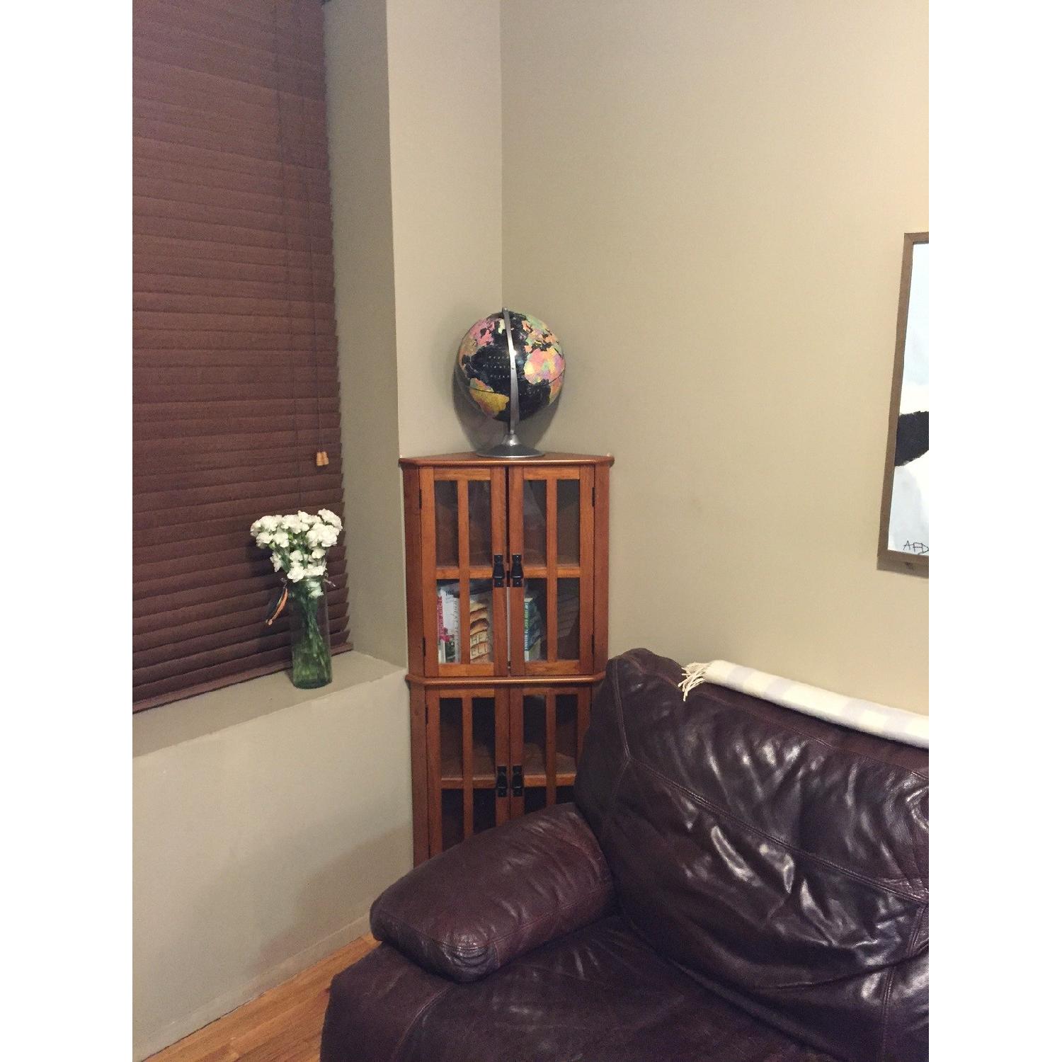 Boston Interiors Oak Corner Bookshelf - image-5