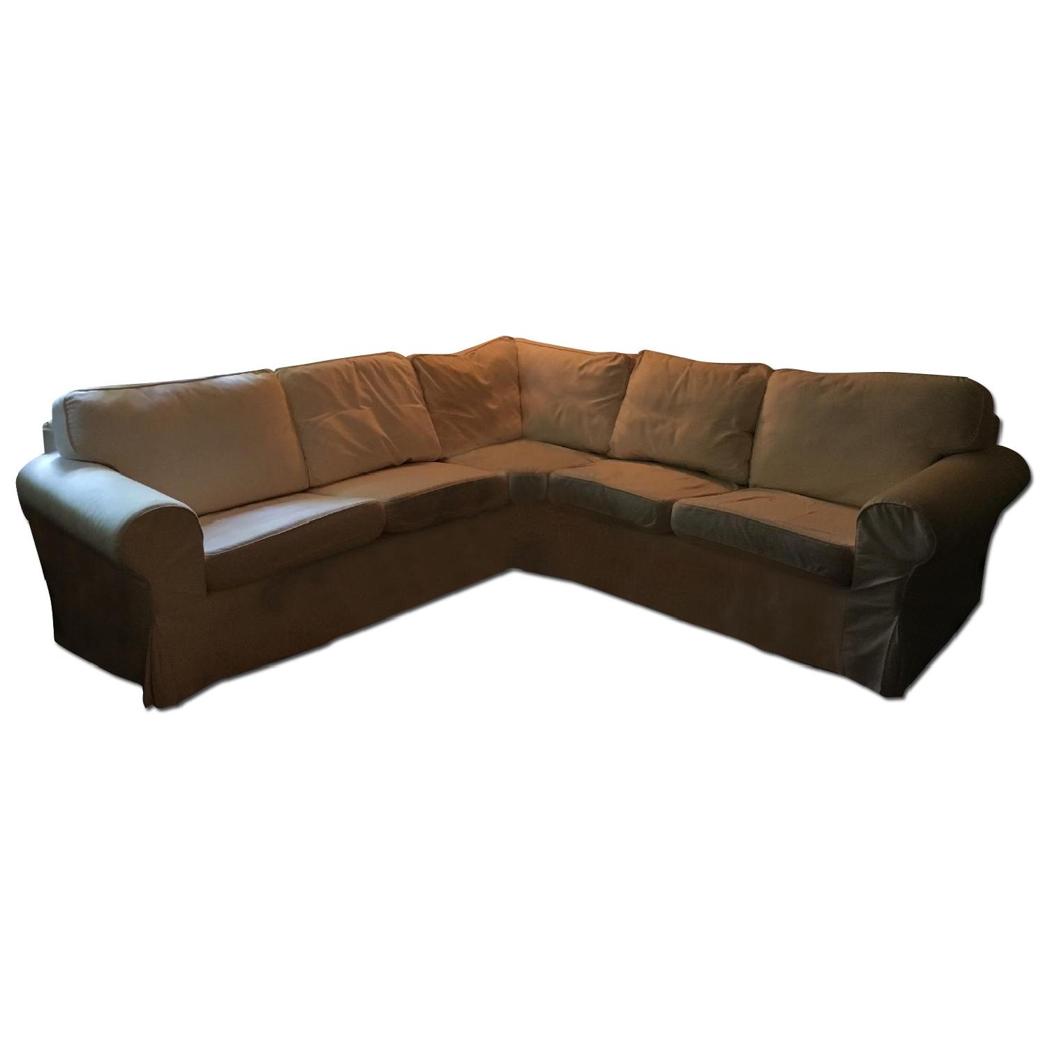 Ikea Ektorp White Corner Sectional Sofa AptDeco