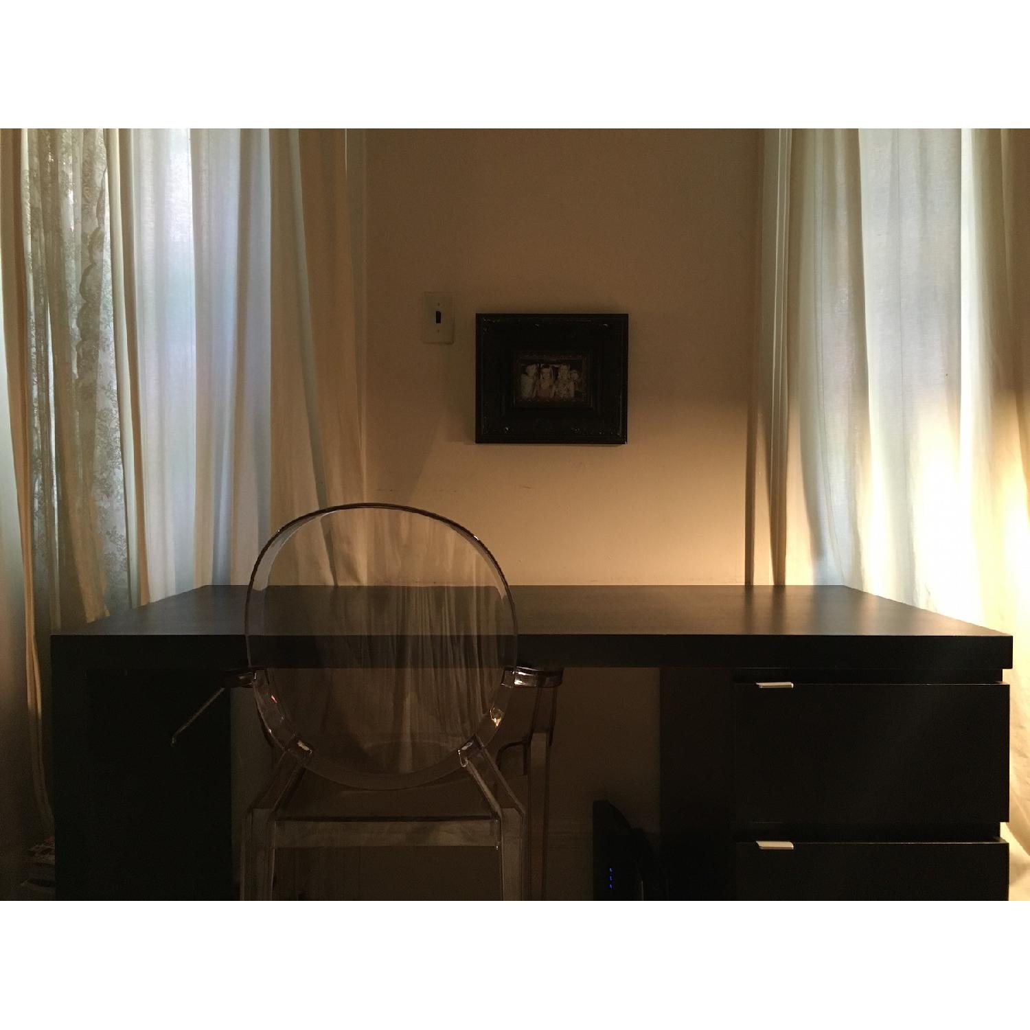 Ikea Malm Black Desk - image-5