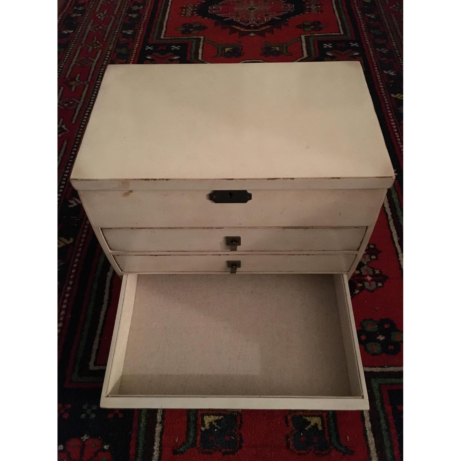 Pottery Barn Emmett Cream Jewelry Dresser - image-5