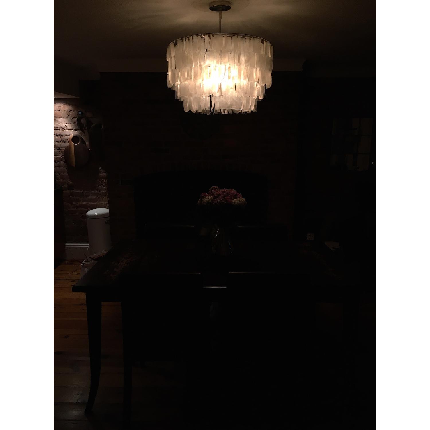 West Elm White Capiz Shell Chandelier - image-5